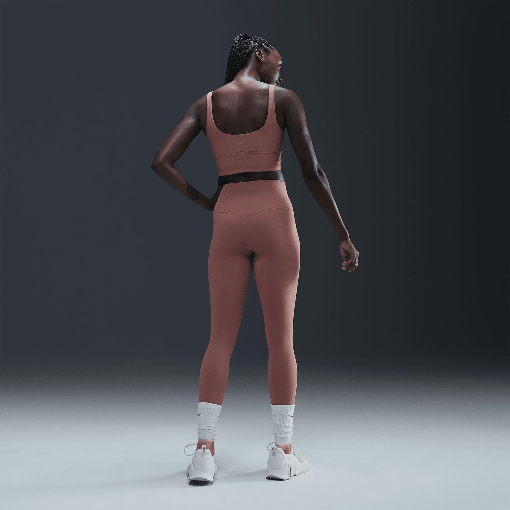 Nike Womens Zenvy Rib Light-Support Padded Longline Sports Bra | HF1542-652 Product Image