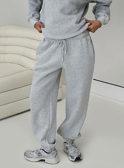 Dream Fleece Ankle Cuff Sweatpants Grey Marle Product Image