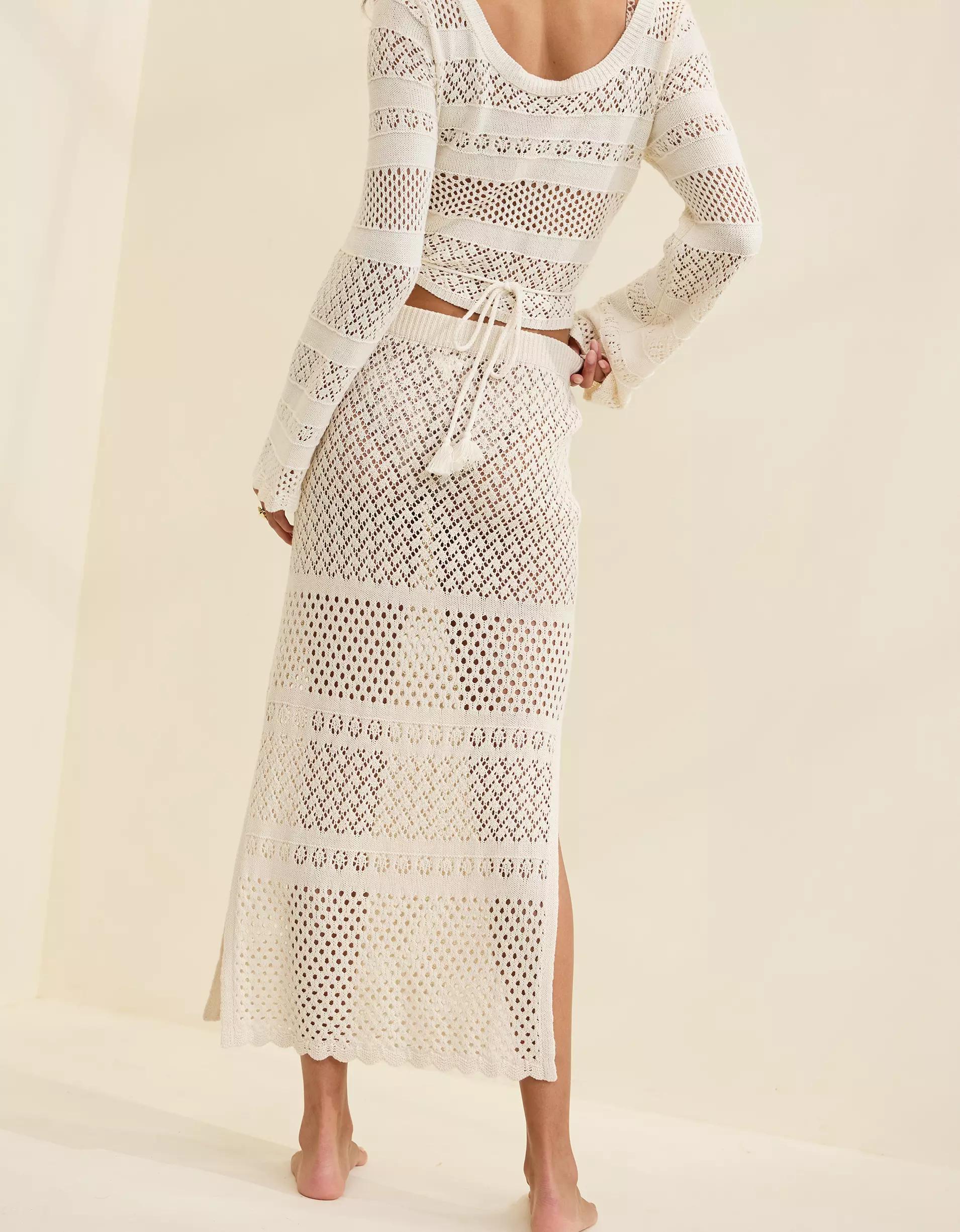 Aerie Crochet Coverup Maxi Skirt Product Image