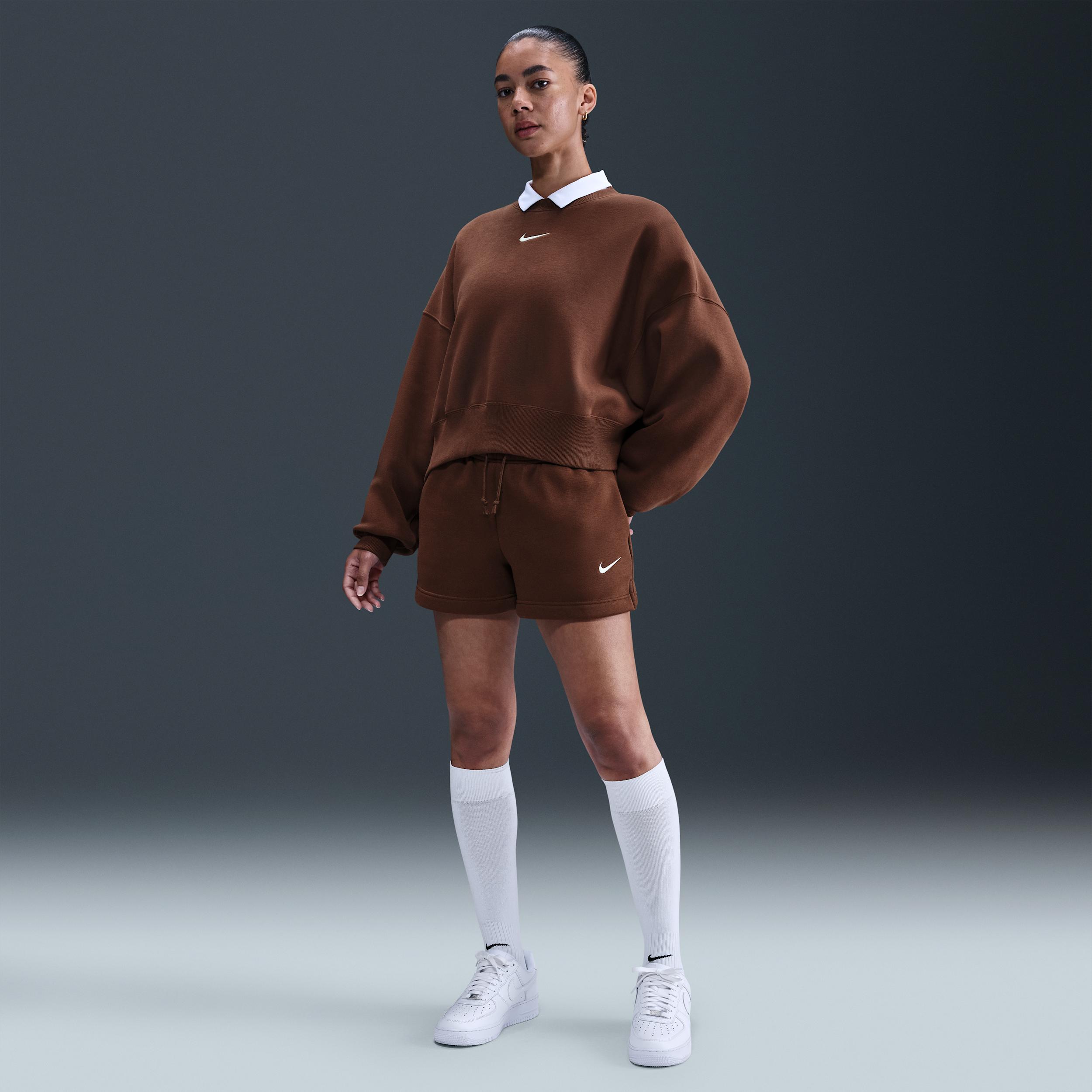 Womens Nike Sportswear Phoenix Fleece Over-Oversized Crew-Neck Sweatshirt | DQ5761-051 Product Image