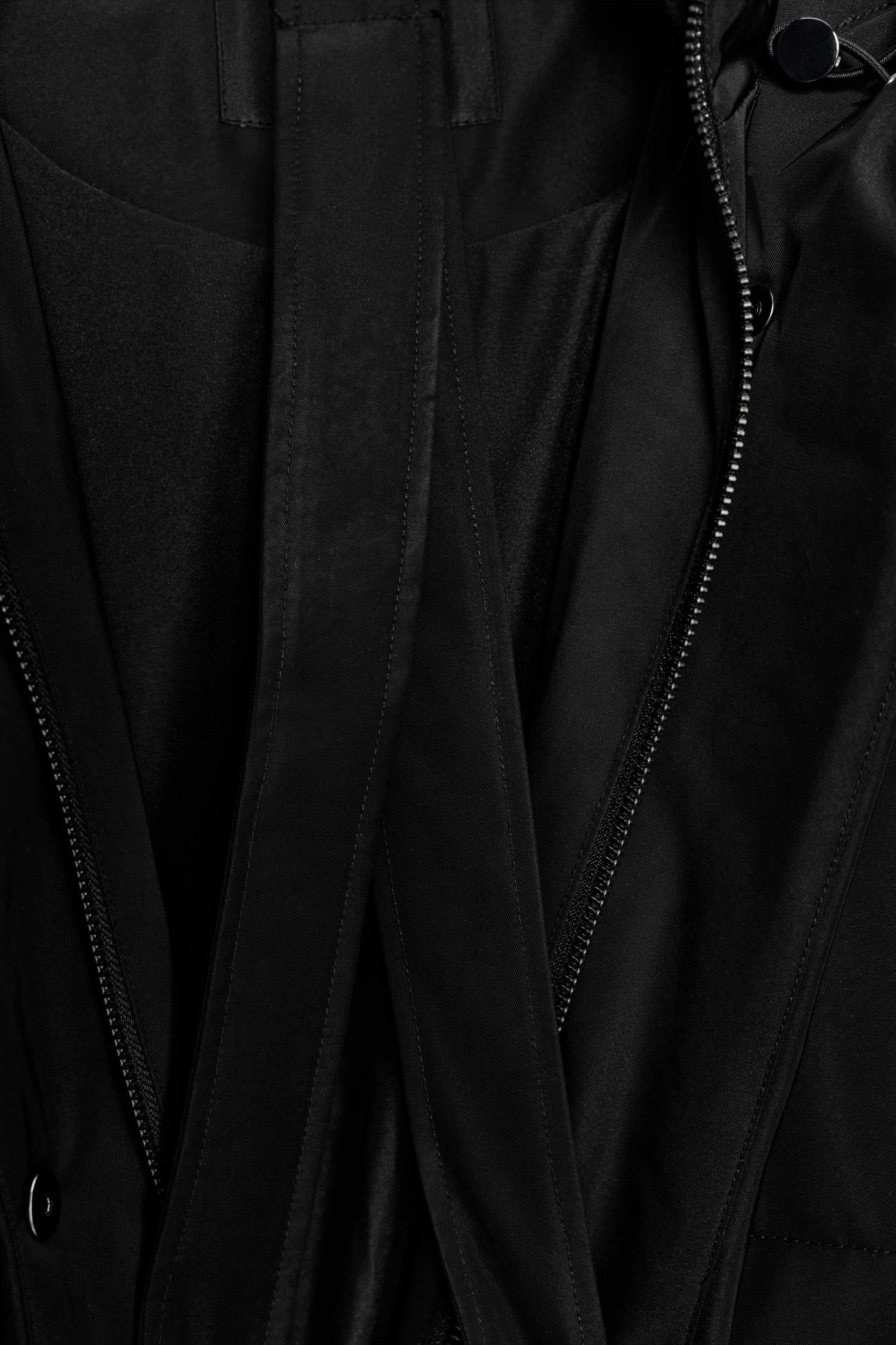 LONG QUILTED ANORAK 70% DOWN 30% FEATHER HOODIE WATER-REPELLENT WINDPROOF Product Image