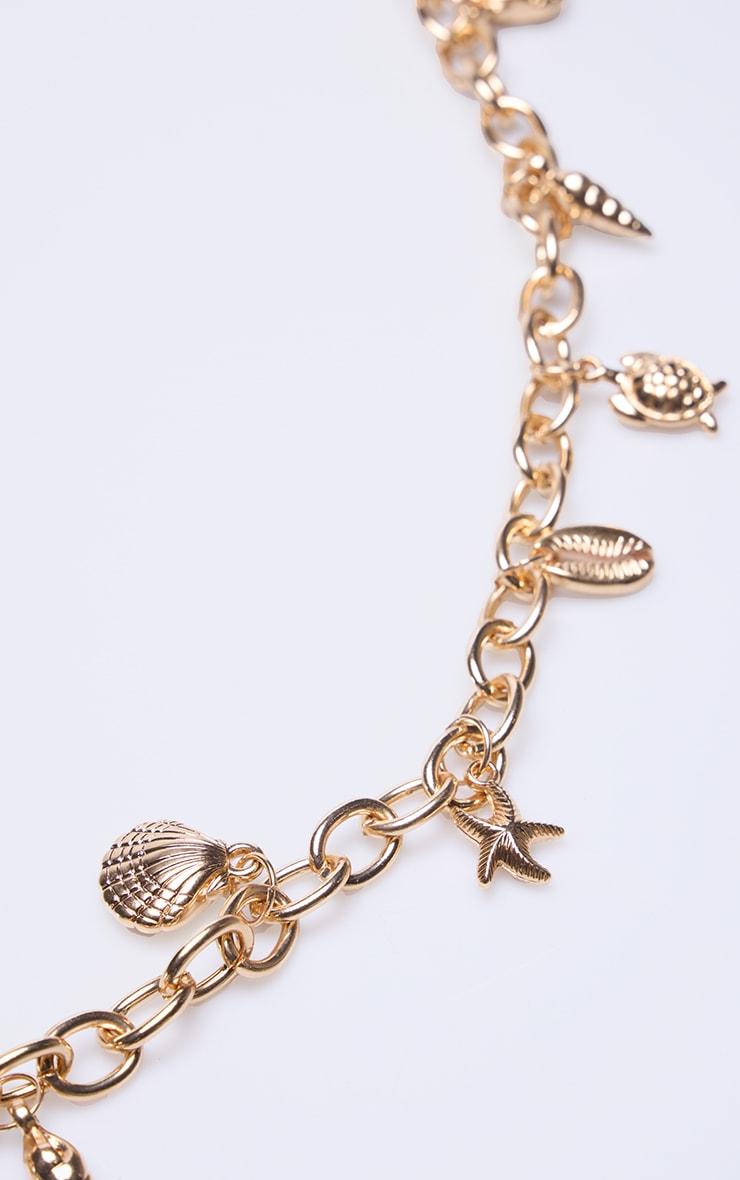 Gold Chunky Beach Detail Belly Chain Product Image