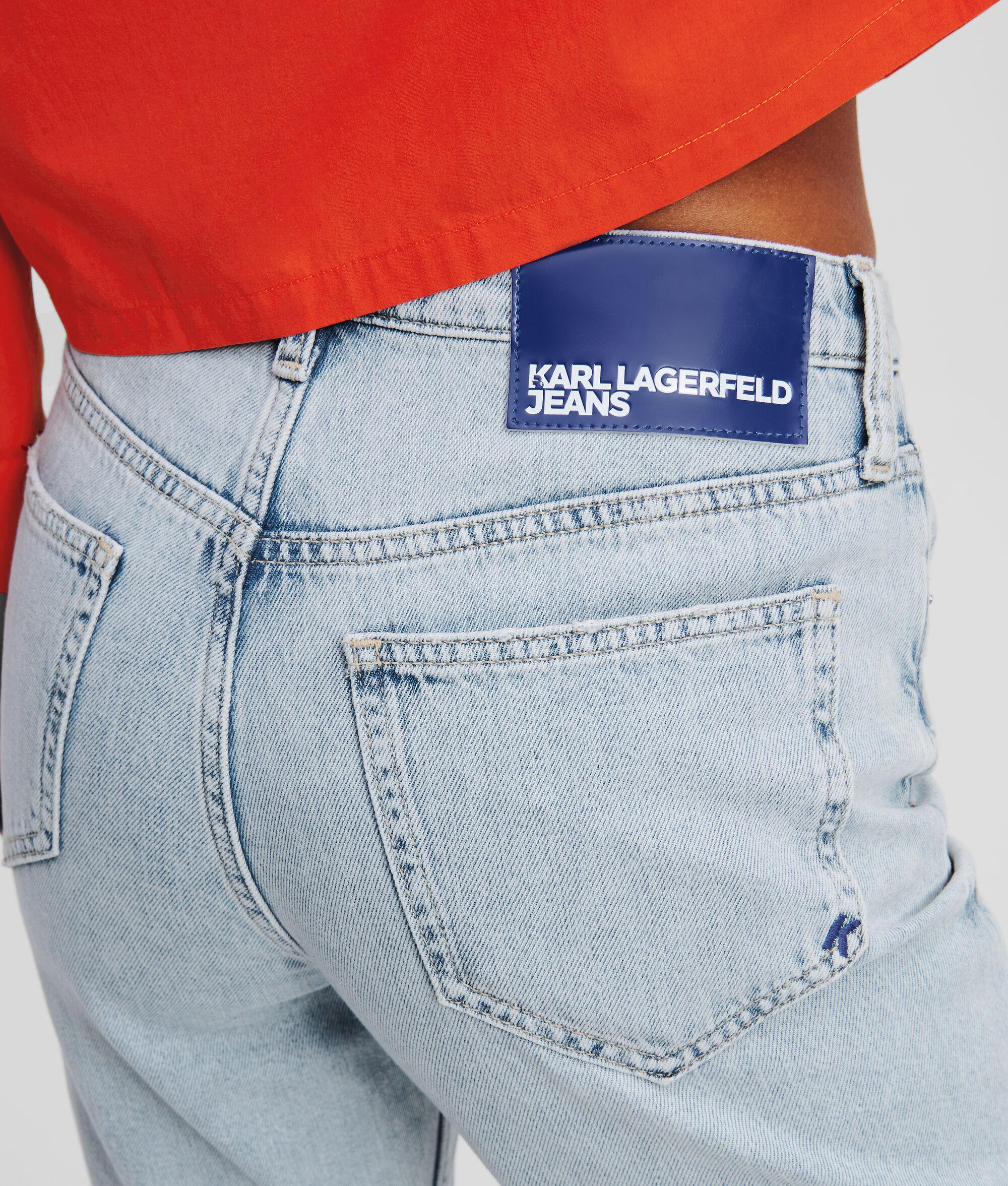 HIGH-RISE SPLIT-HEM STRAIGHT JEANS Product Image