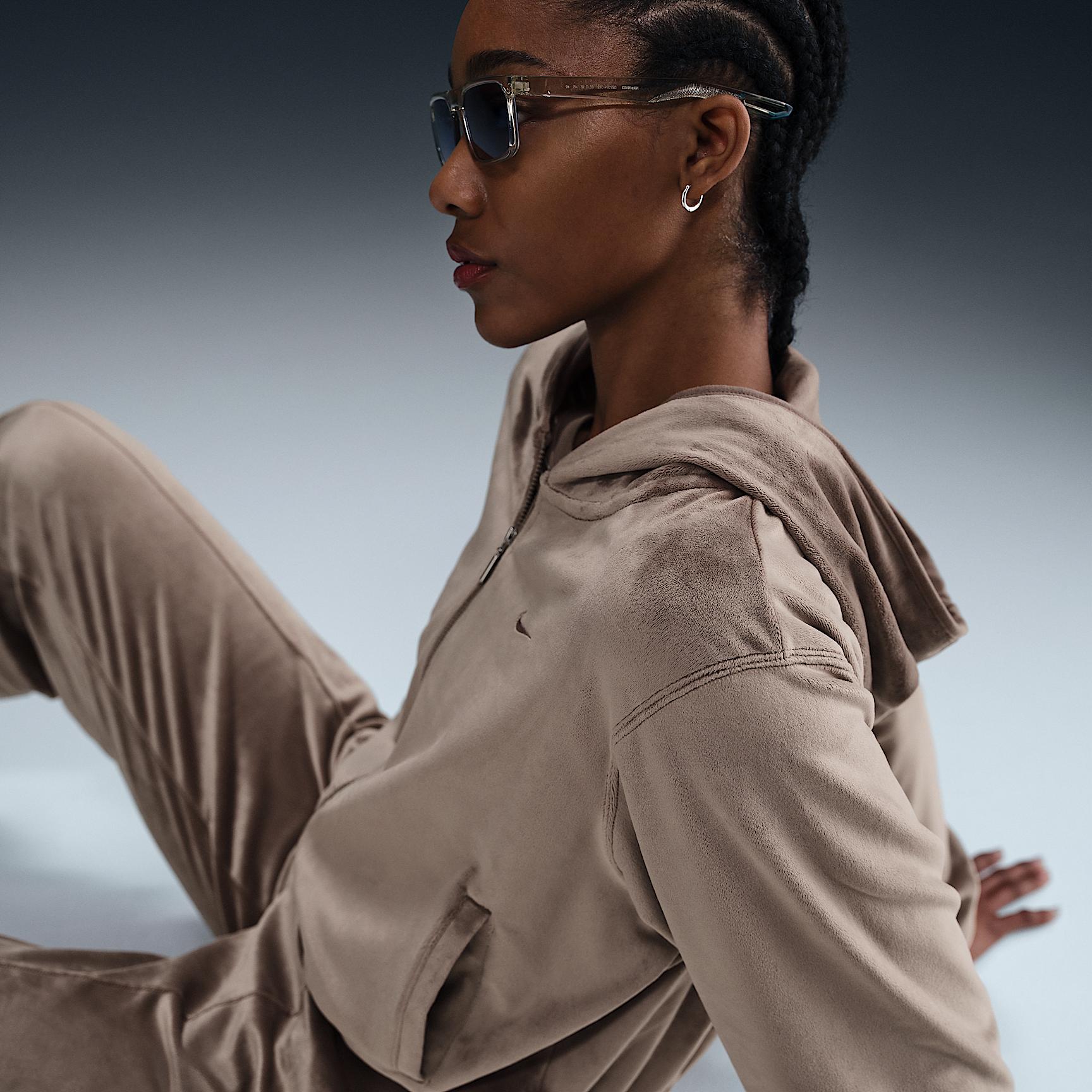 Nike Sportswear Chill Knit Women's Loose Velour Full-Zip Hoodie Product Image