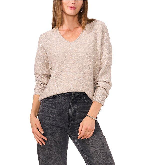 Vince Camuto V-Neck Long Sleeve Blouse Product Image