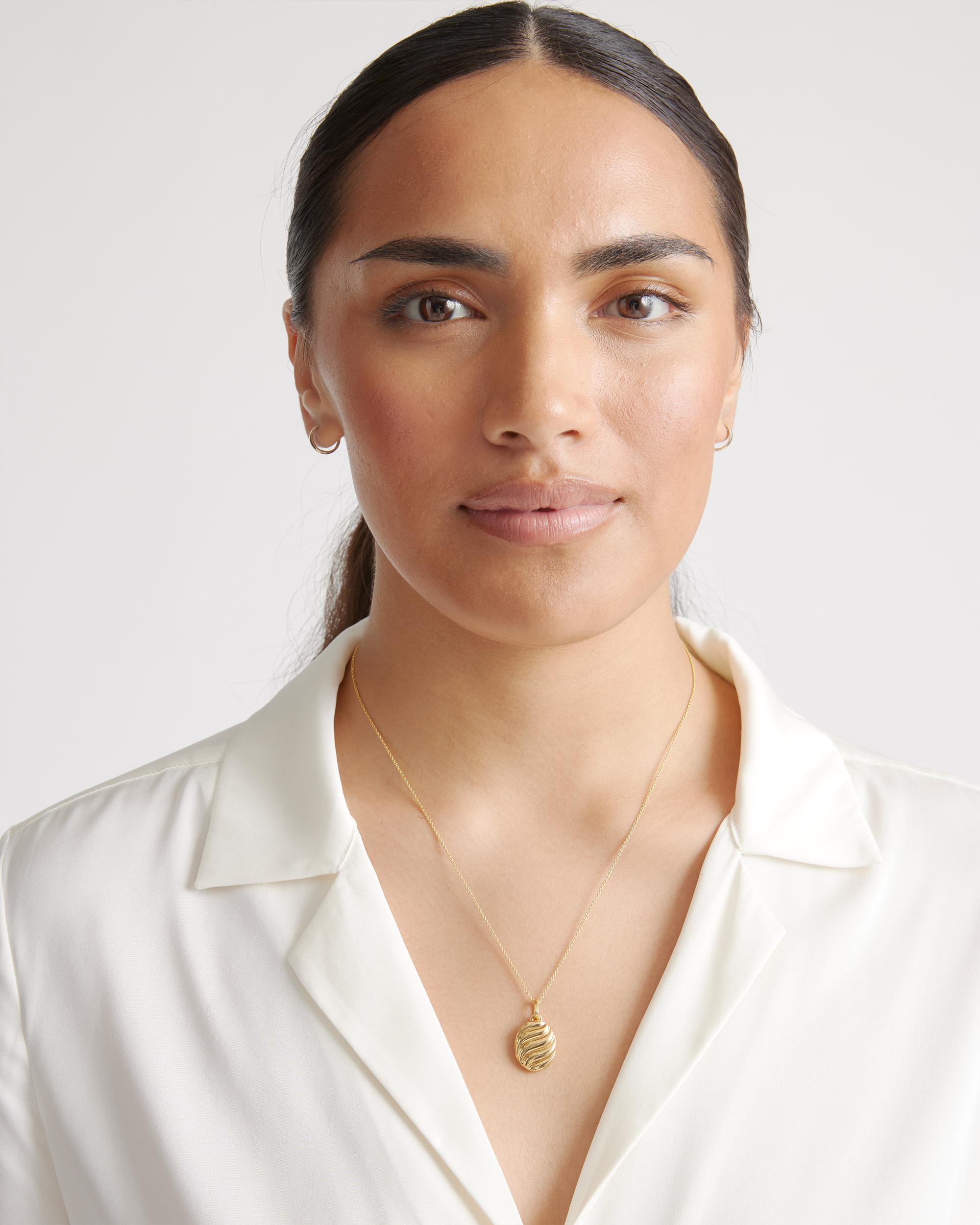 Quince | Women's Croissant Oval Locket Necklace Product Image