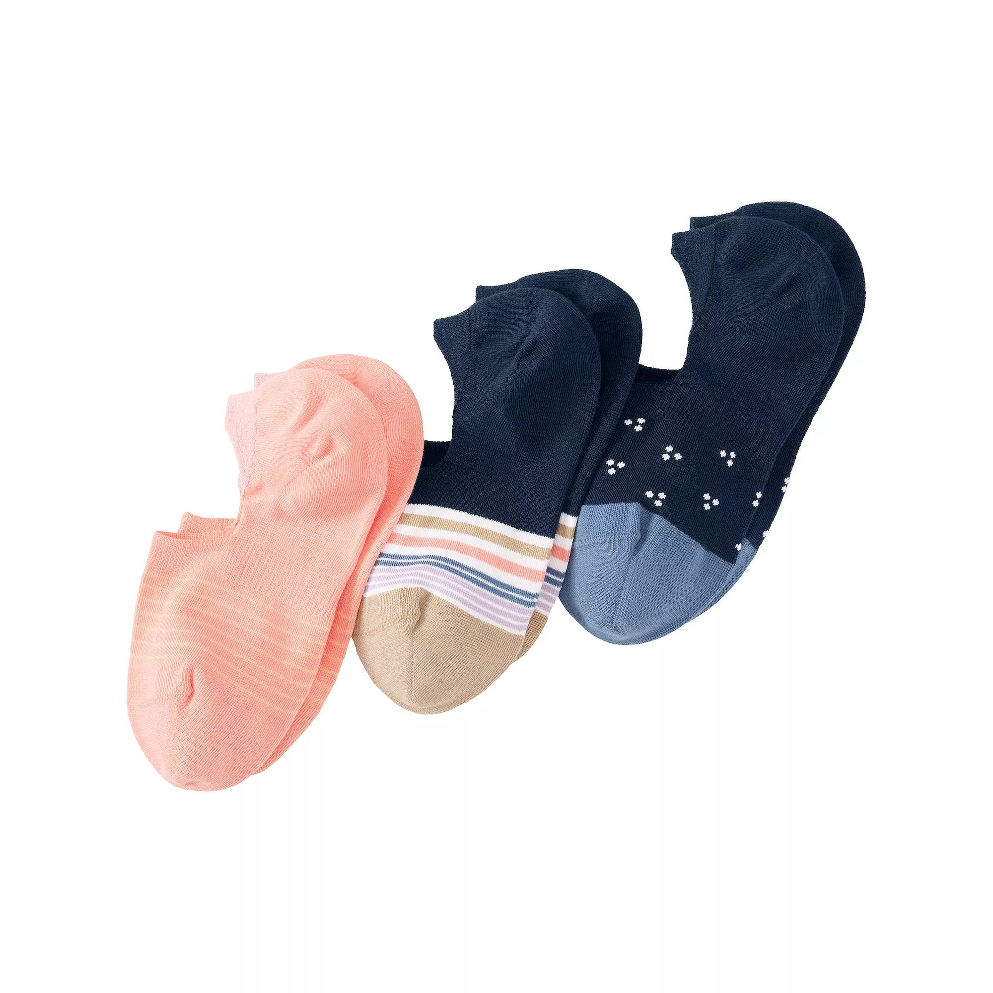 Women's Lands' End 3-Pack No-Show Socks,  Product Image