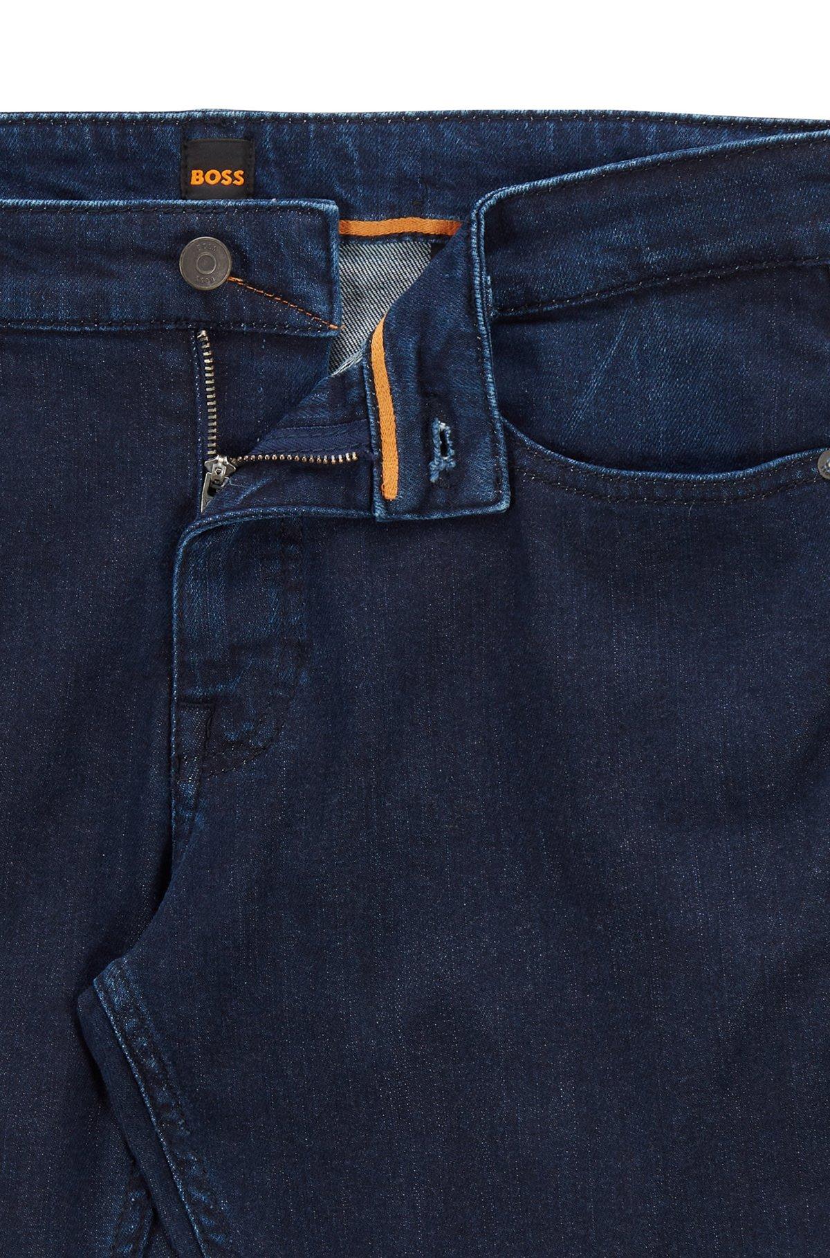 BOSS - Slim-fit jeans in blue comfort-stretch denim - Dark Blue Product Image