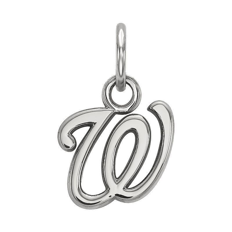 LogoArt Sterling Silver Washington Nationals Pendant, Women's, Size: 15 mm Product Image