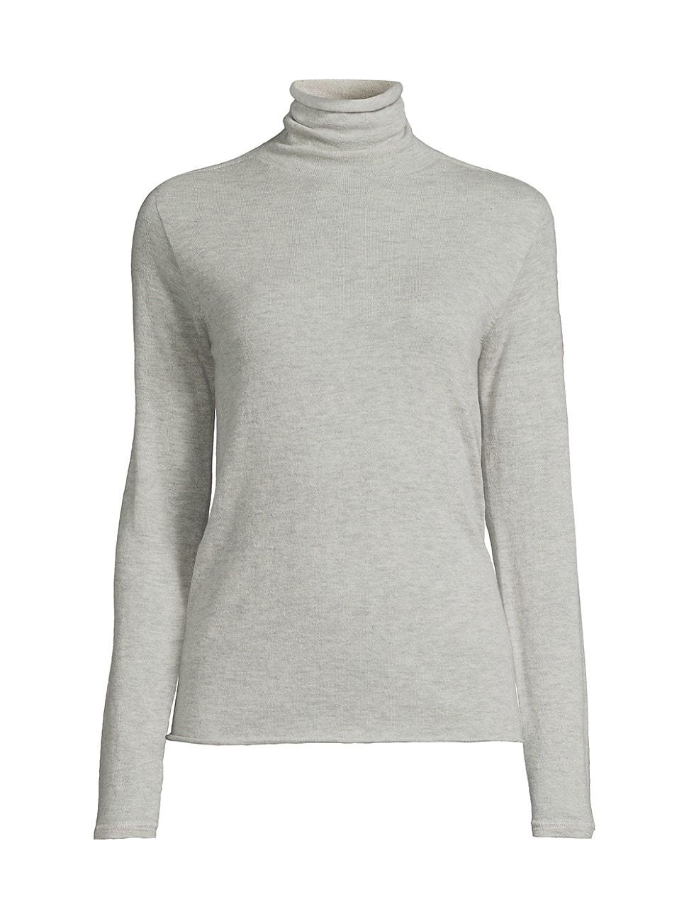 Womens Mashine-Washable Cashmere Long-Sleeve Turtleneck Sweater Product Image