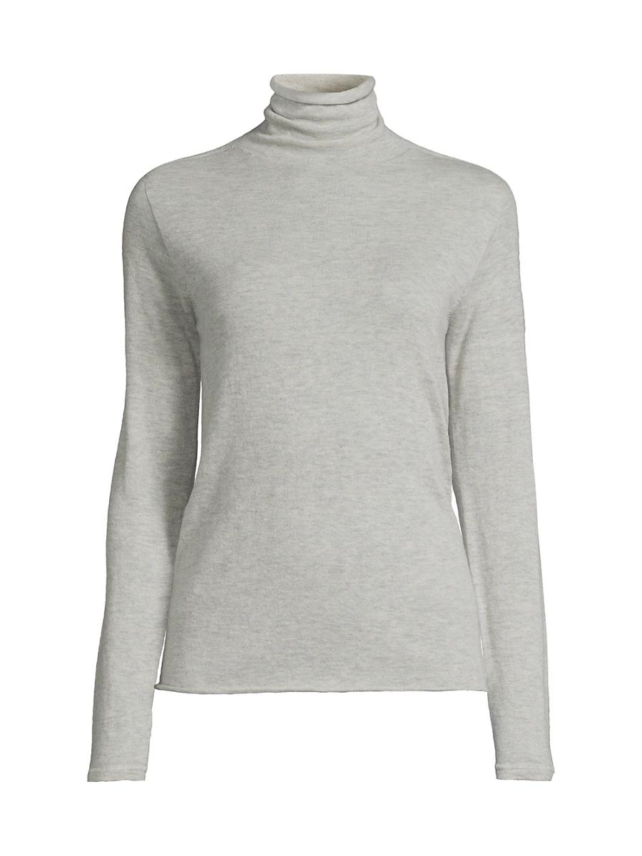 Womens Mashine-Washable Cashmere Long-Sleeve Turtleneck Sweater Product Image