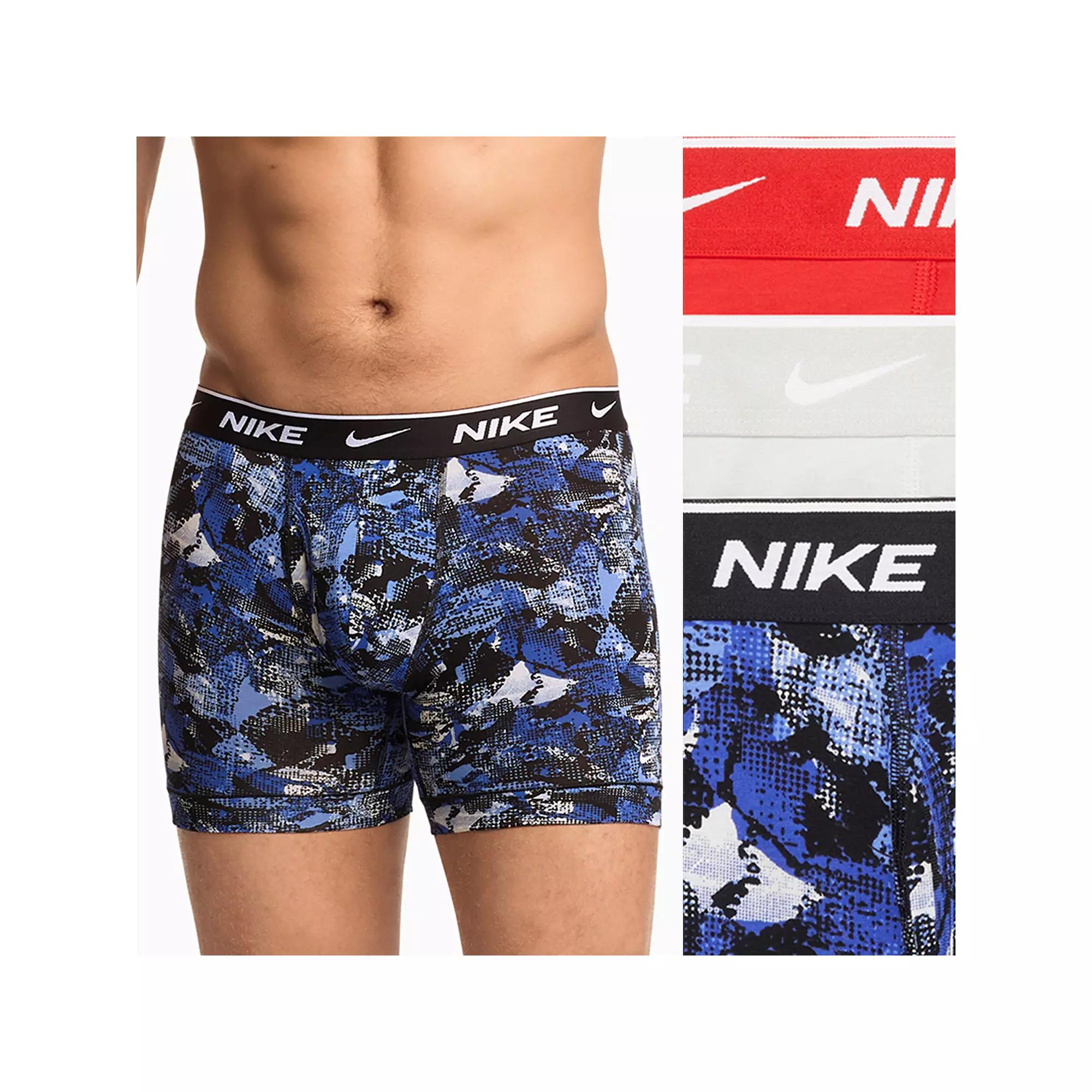 Mens Nike 3-Pack Dri-FIT Essential Cotton Stretch 6 Boxer Briefs Product Image