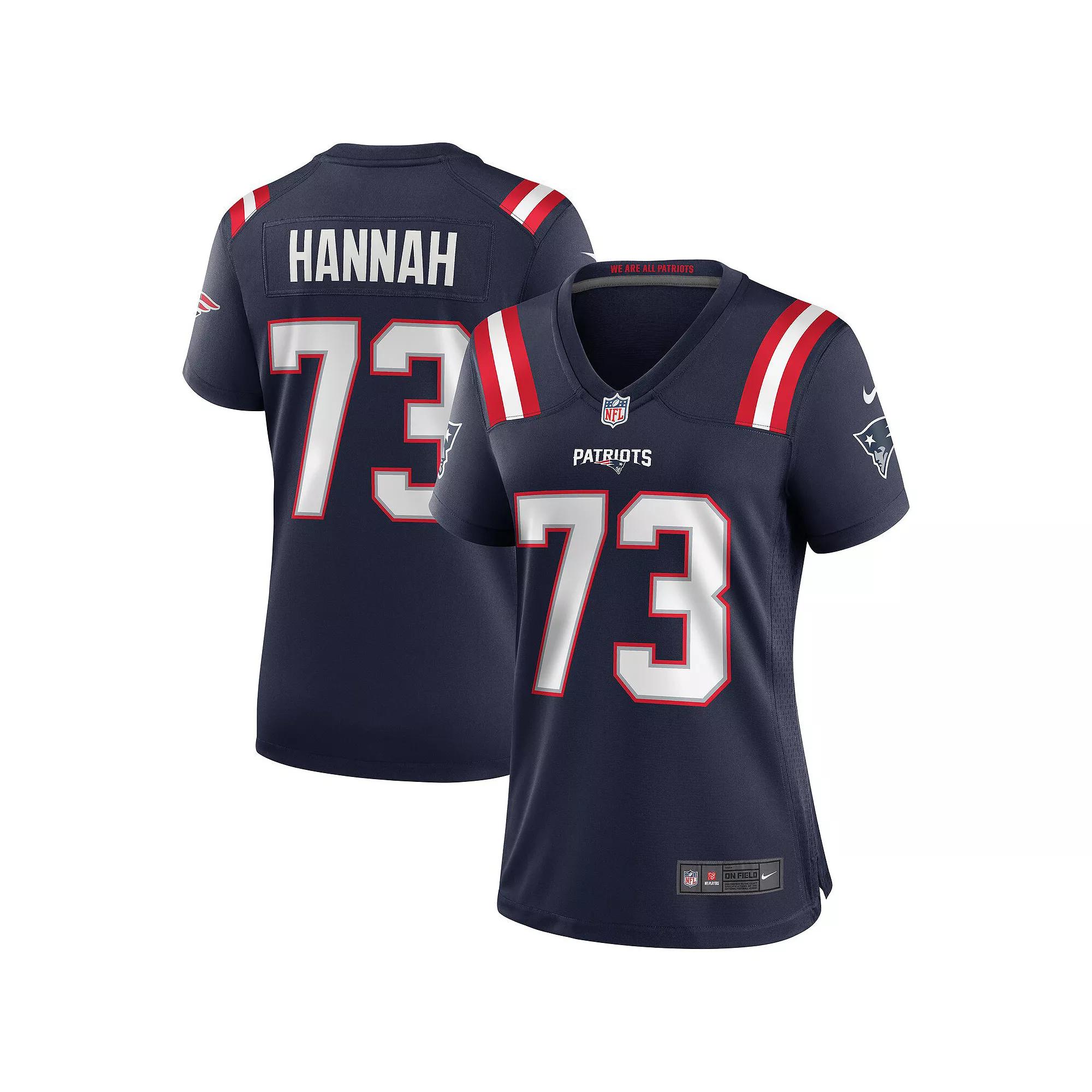 Women's Nike John Hannah Navy New England Patriots Game Retired Player Jersey,  Product Image