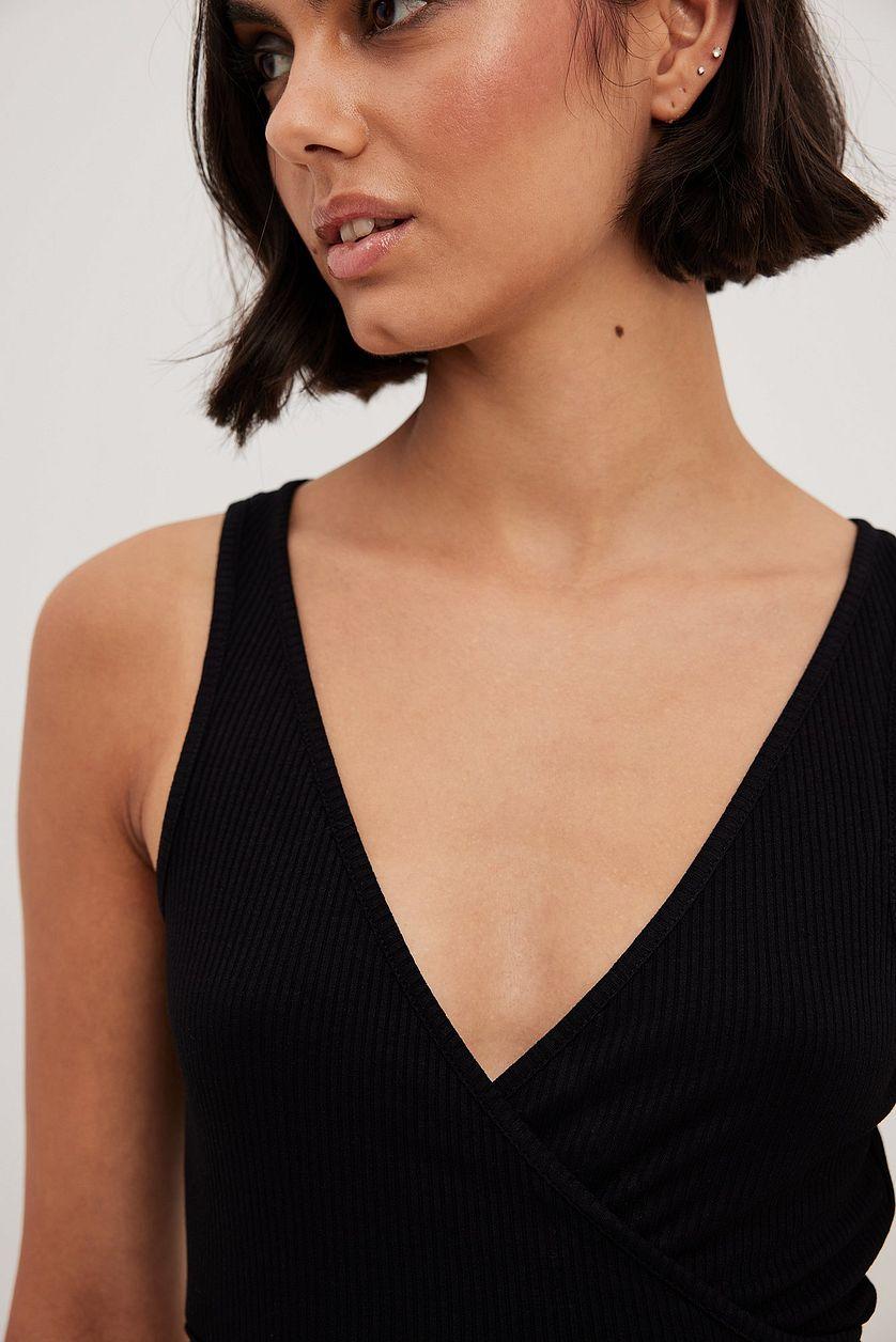 Wrap Detail Rib Singlet Product Image
