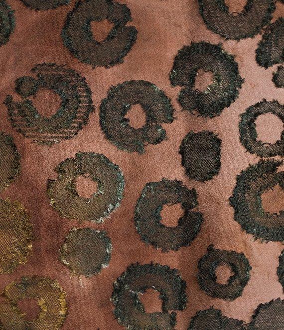 Leo & Nicole Plus Size Jacquard Print Crew Neck 3/4 Dolman Sleeve Top Product Image