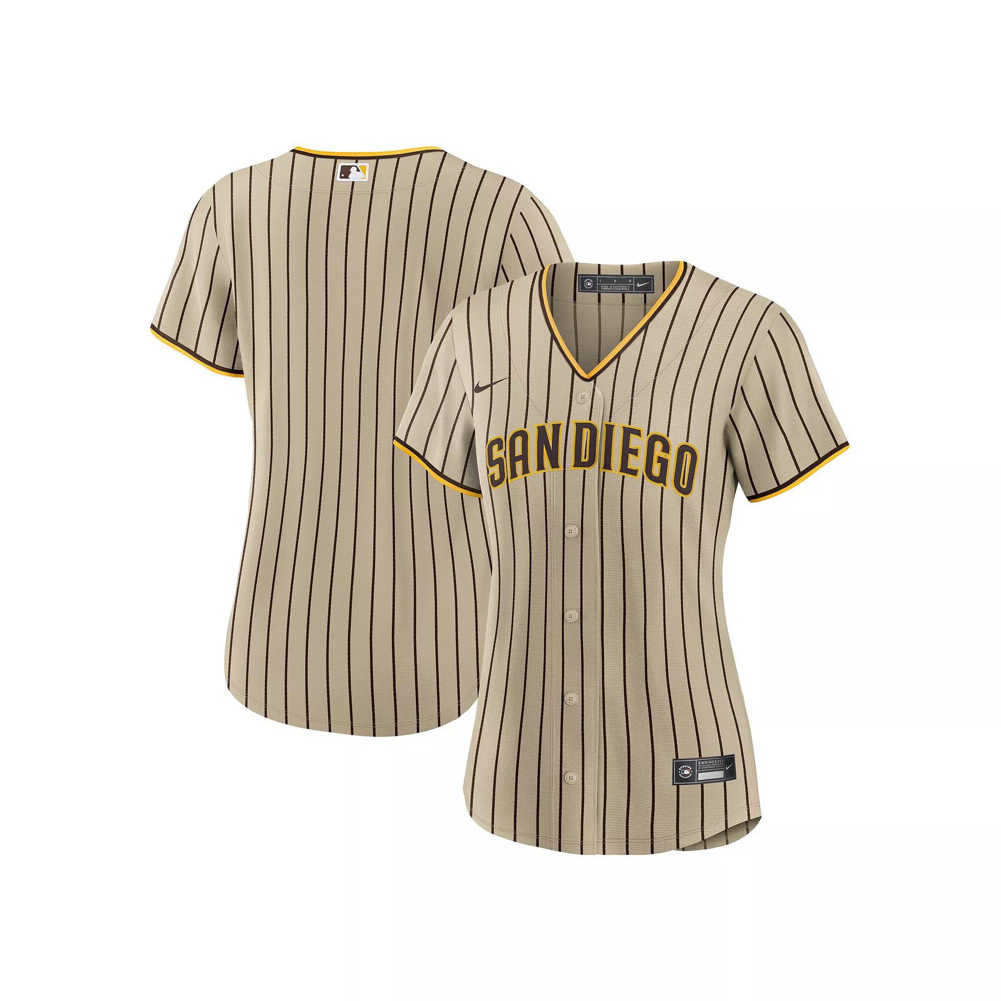 Women's Nike Tan San Diego Padres Alternate Replica Team Jersey, Size: Small Product Image