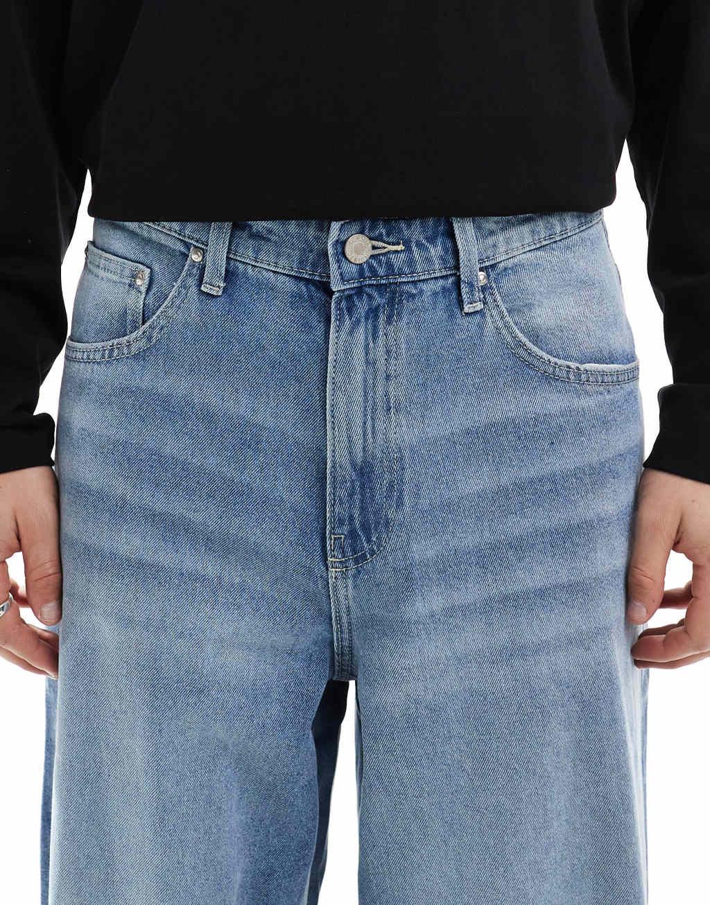 ASOS DESIGN super baggy jeans in light wash blue Product Image