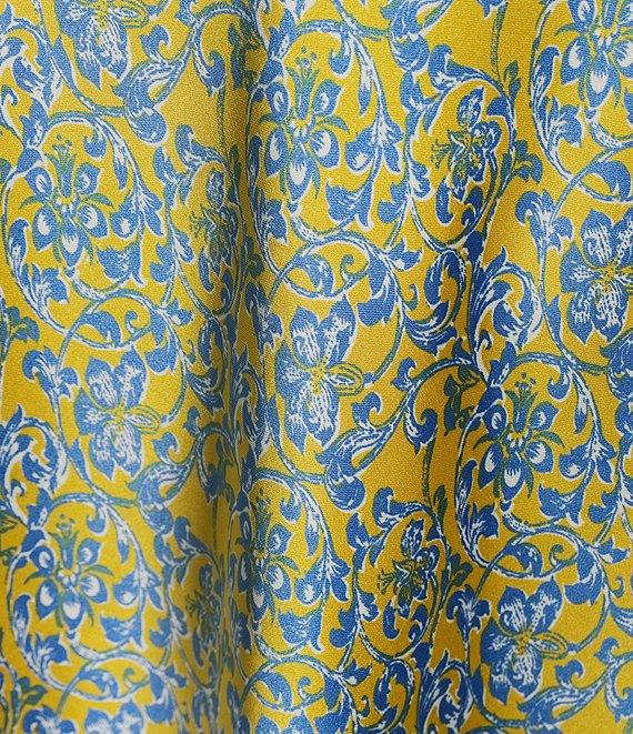 City Blues Bias Floral Pull-On Maxi Skirt Product Image