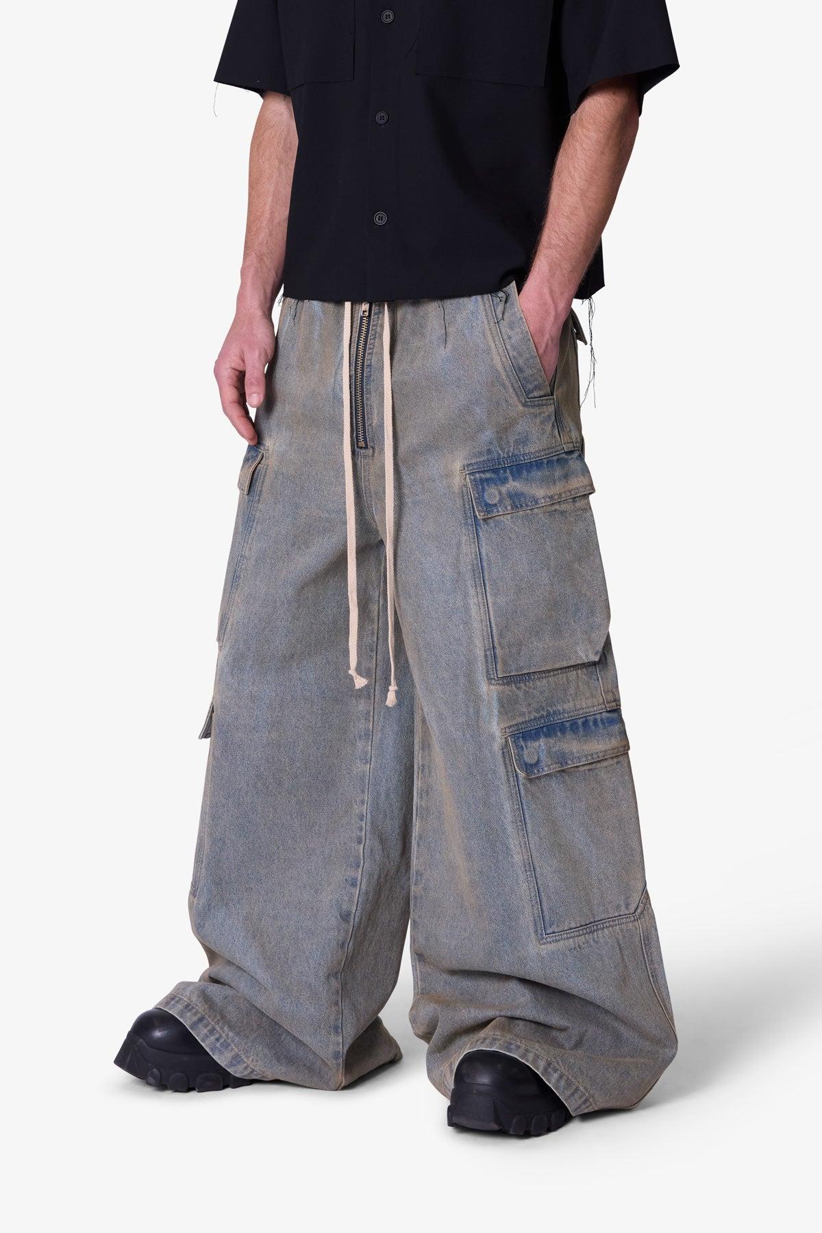 Astro Rave Double Cargo Denim - Vintage Blue Product Image