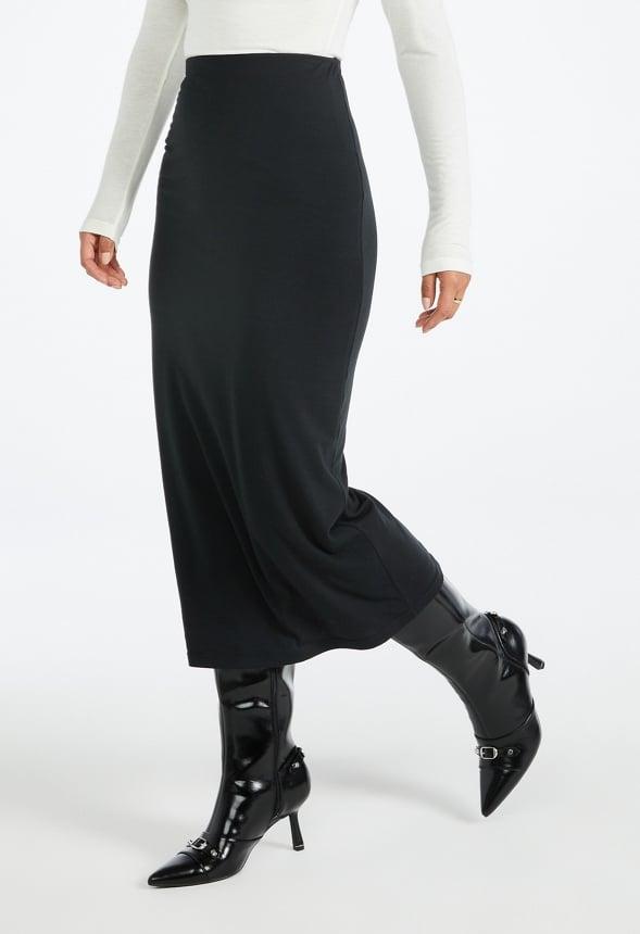 JustFab Margaux Platform Loafer Pump Womens Black/ White Size 8.5 Product Image