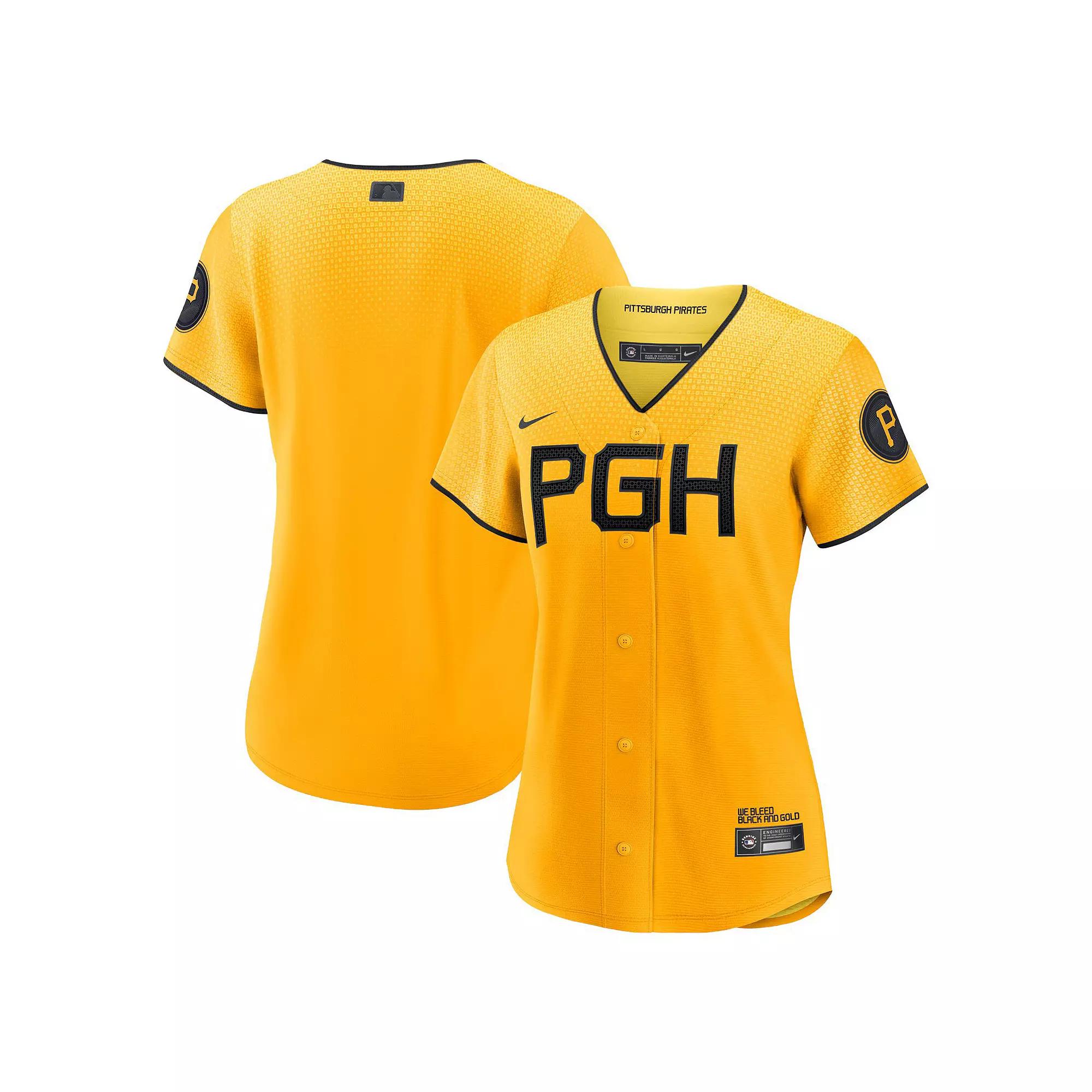 Women's Nike Gold Pittsburgh Pirates 2023 City Connect Replica Jersey,  Product Image