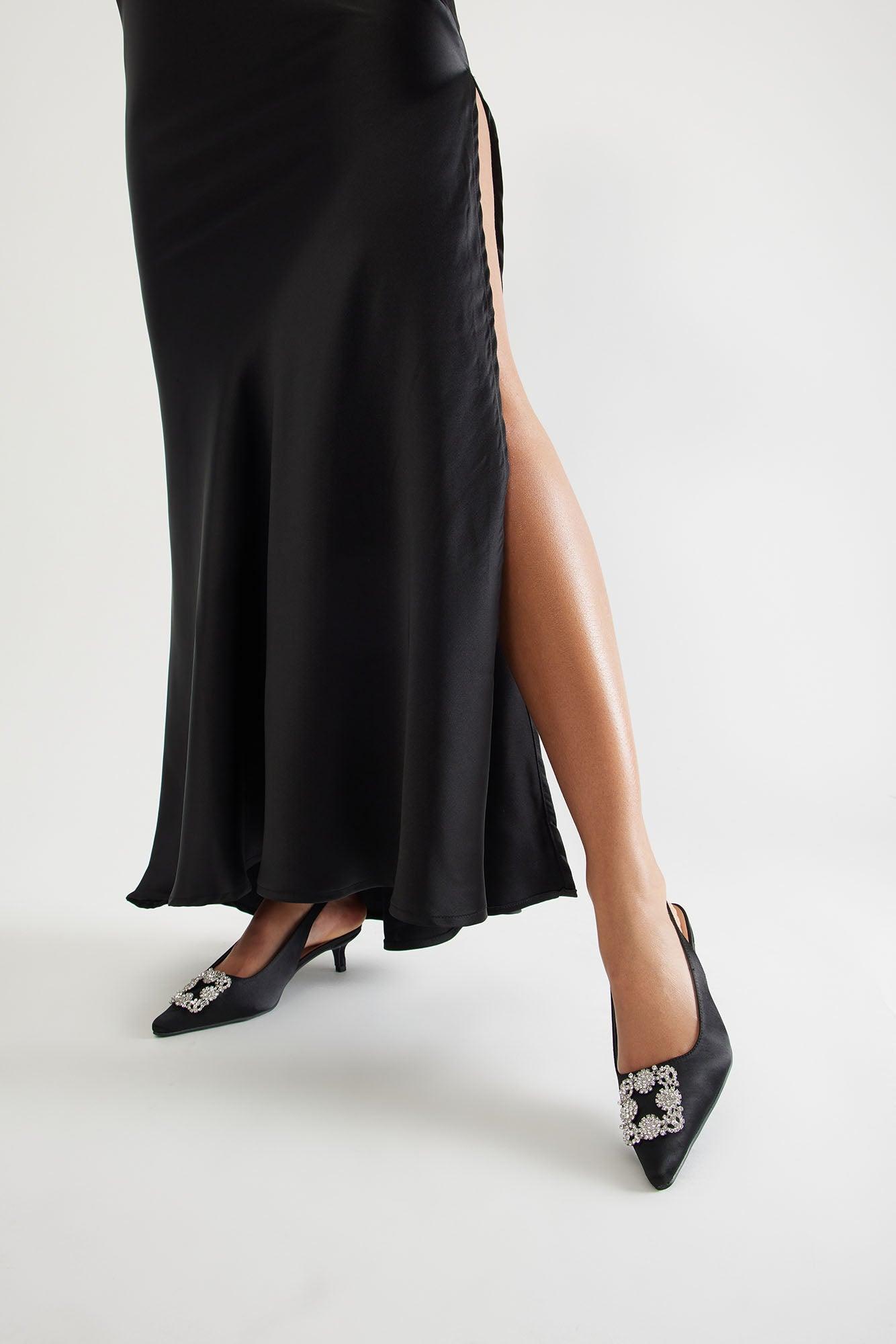 Stellina Kitten Heel Pumps - Black Product Image