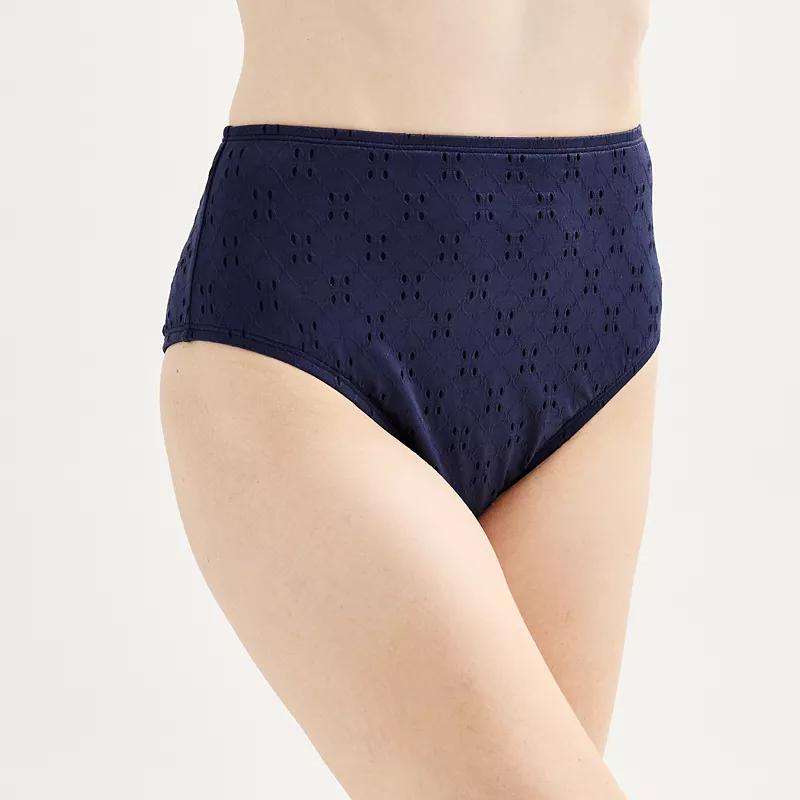 Women's Draper James Waist Minimizer High Waist Bikini Bottoms,  Product Image