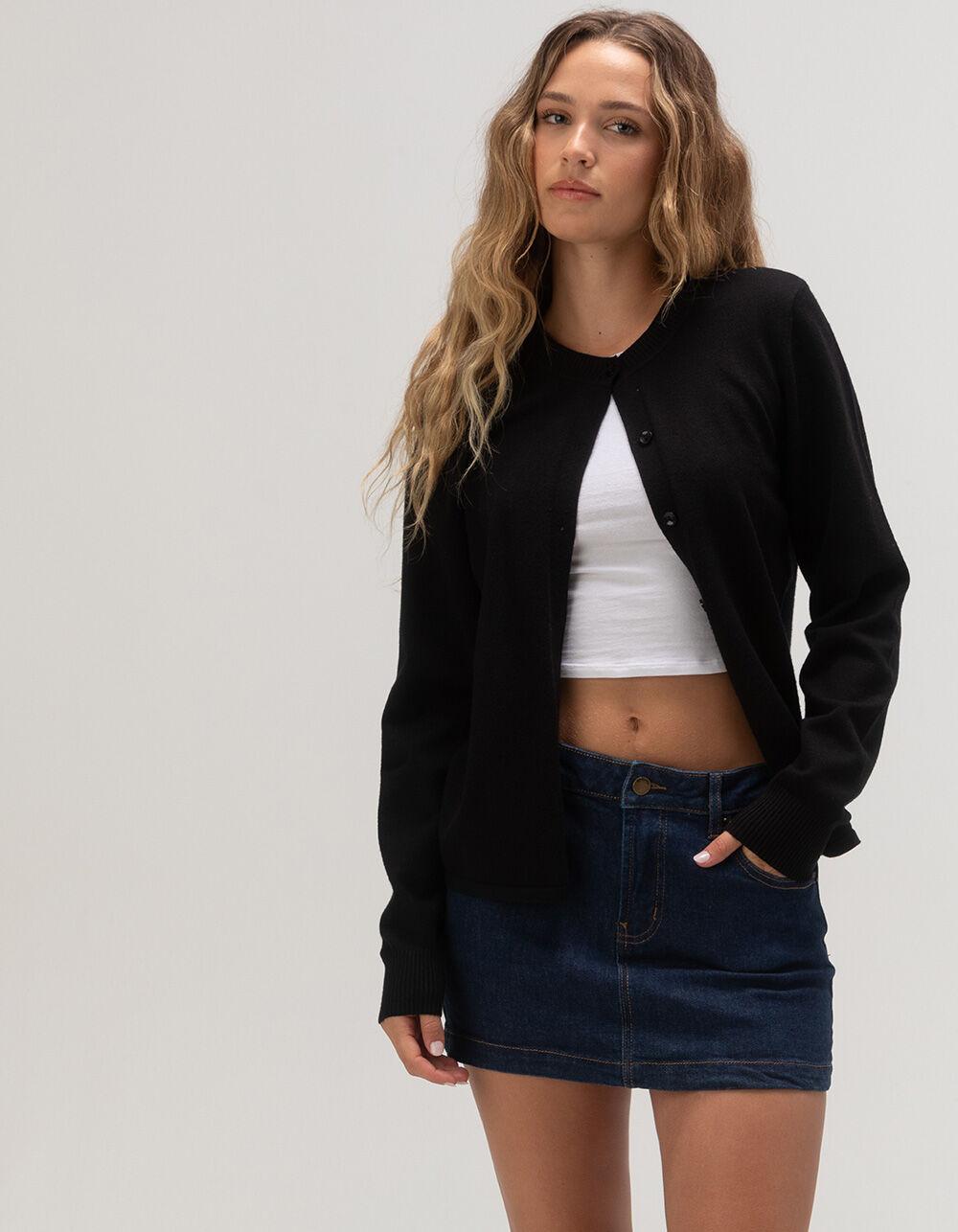 RSQ Womens Low Rise Denim Mini Skirt - DARK RINSE Product Image