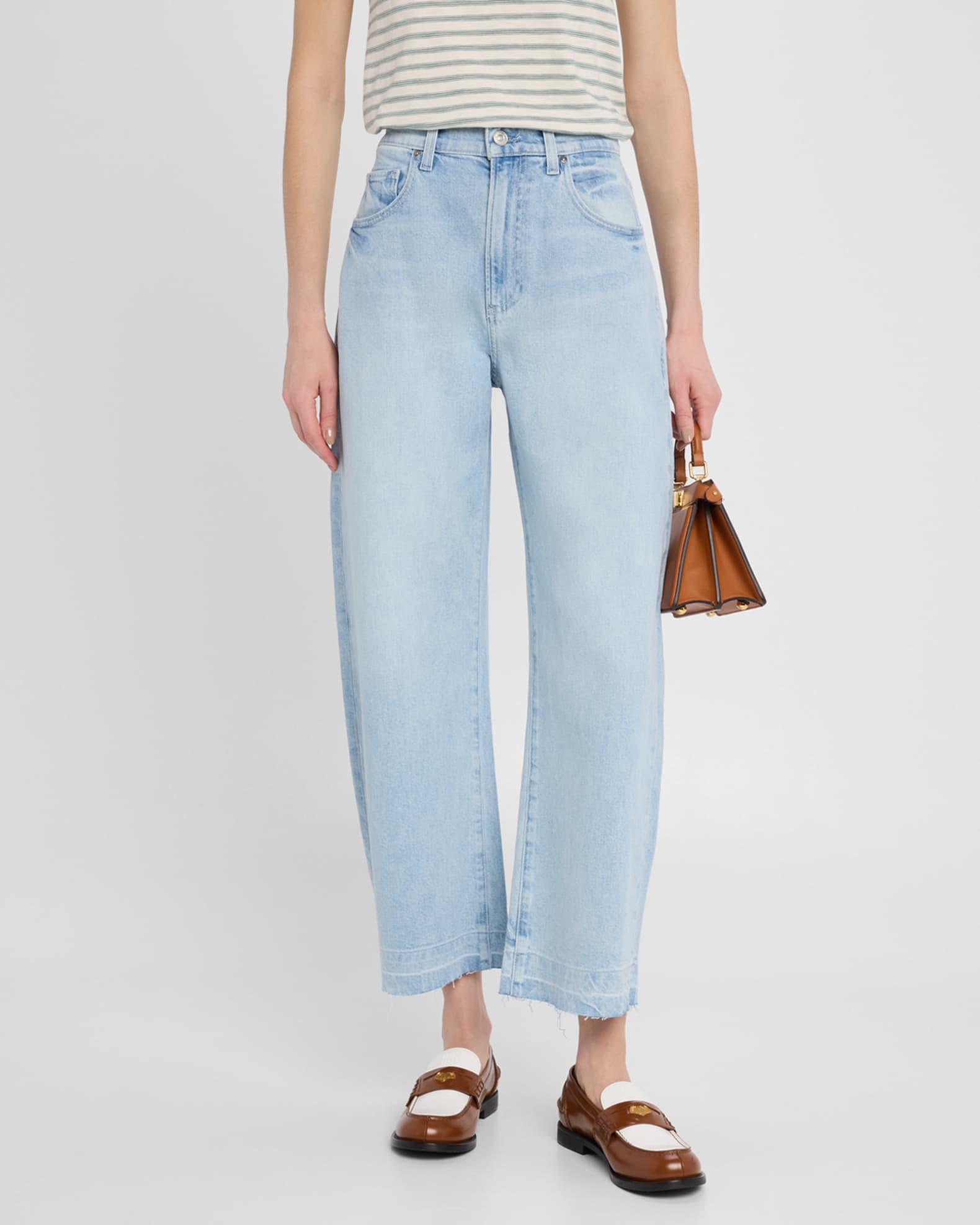 Arellia Ankle Jeans with Wide Undone Hem Product Image