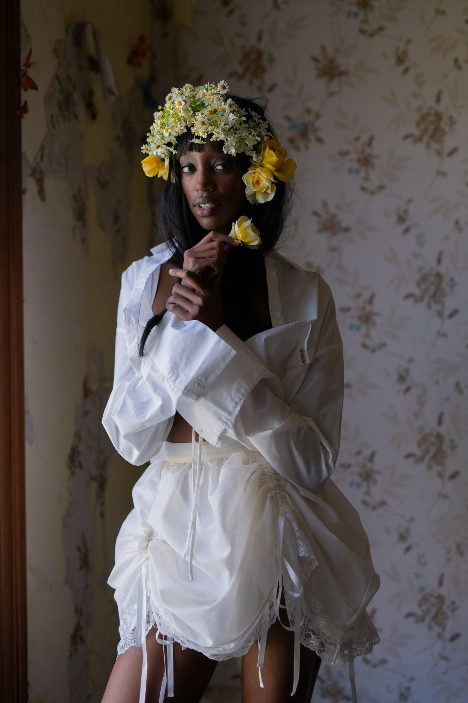 The Ivory Mini Theater Skirt Product Image