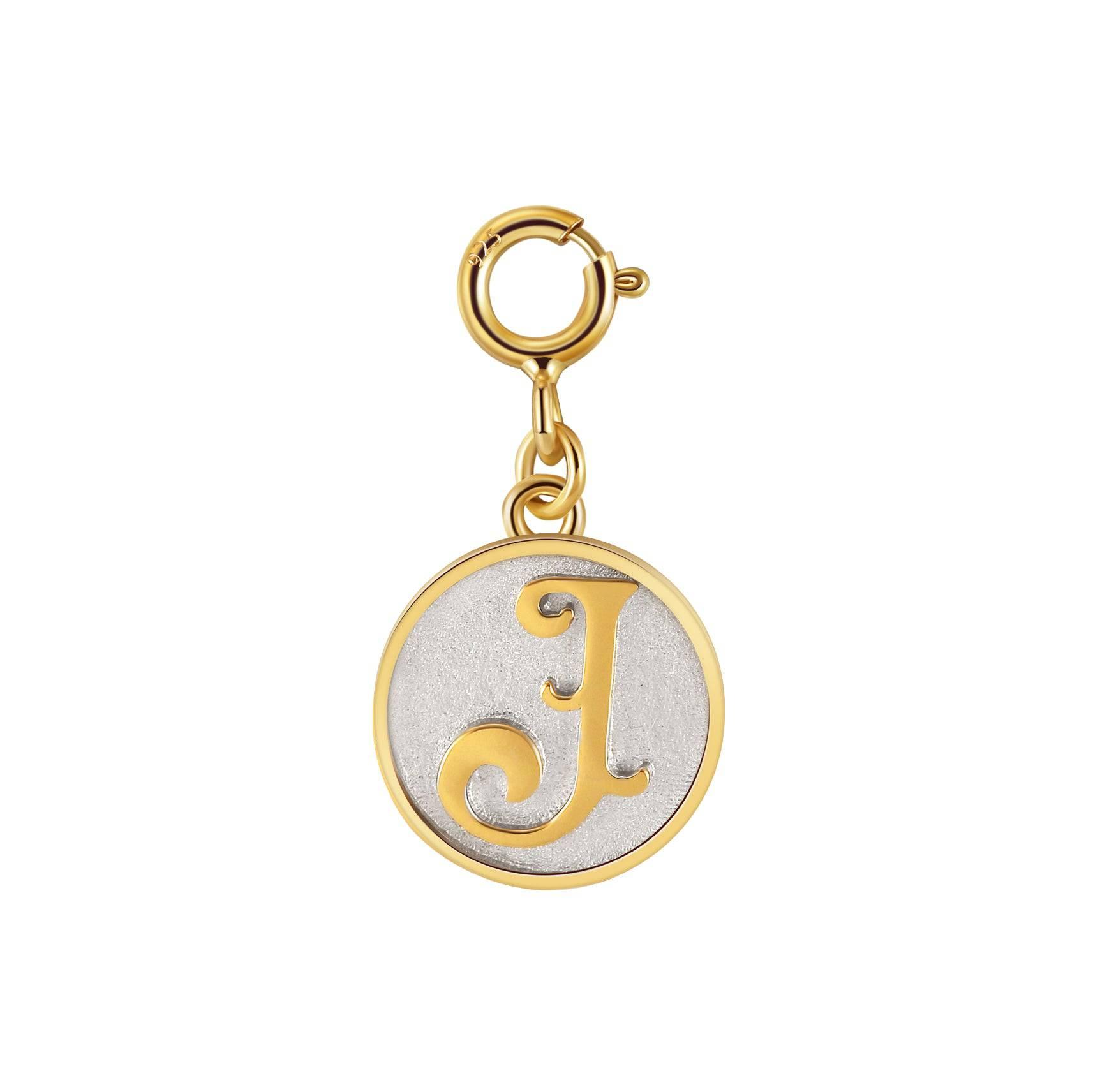 Saints Dainty Fancy Initial Clip on Pendant A-Z Product Image