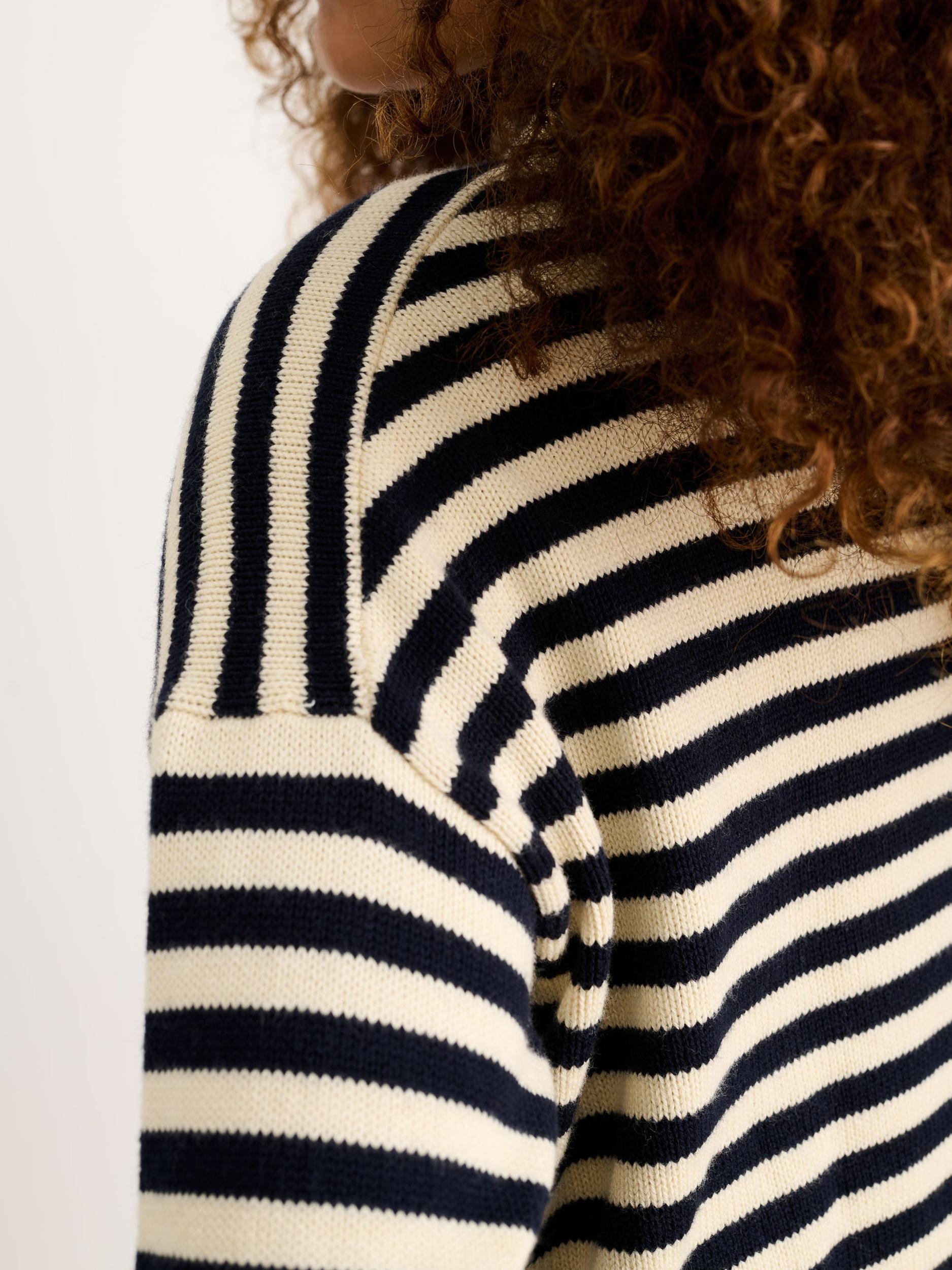 Taylor Striped Cardigan In Cotton Cashmere Product Image