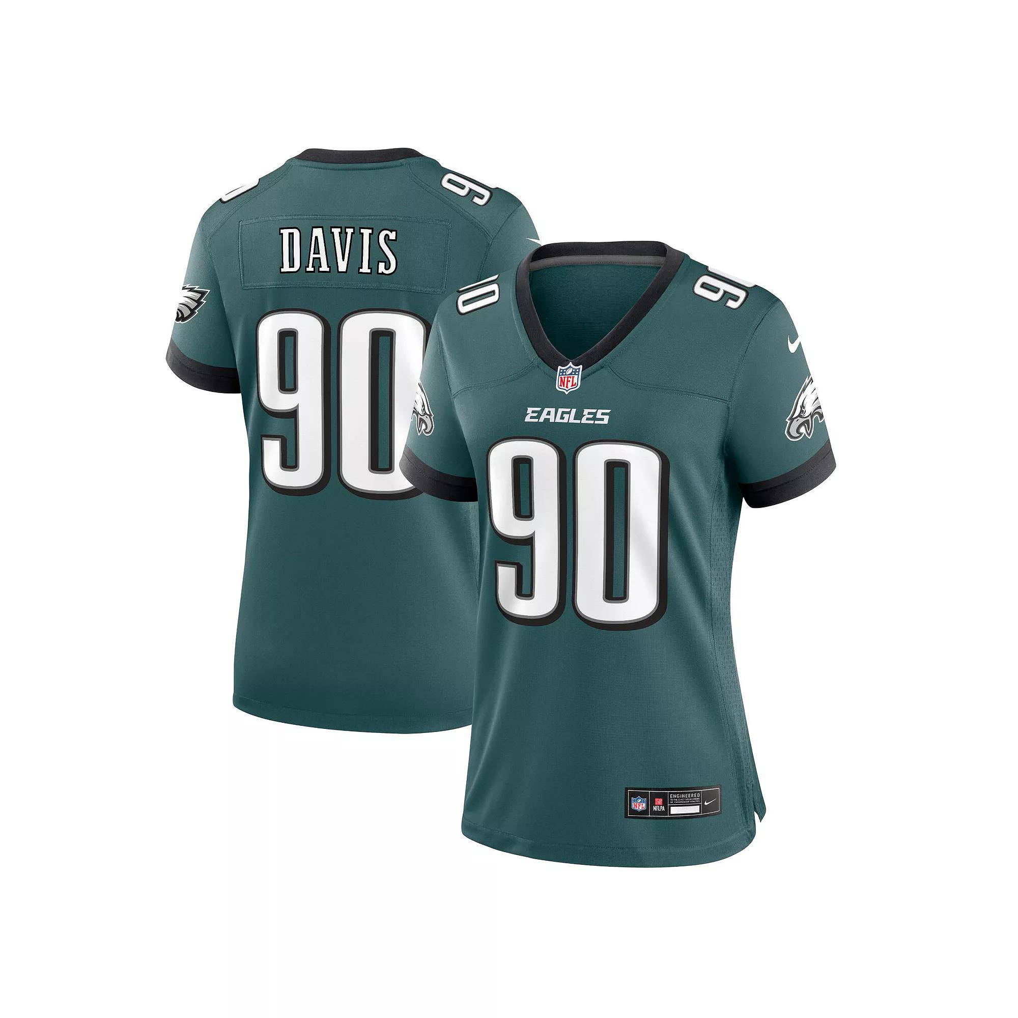 Women's Nike Jordan Davis Midnight Green Philadelphia Eagles Team Game Jersey,  Product Image