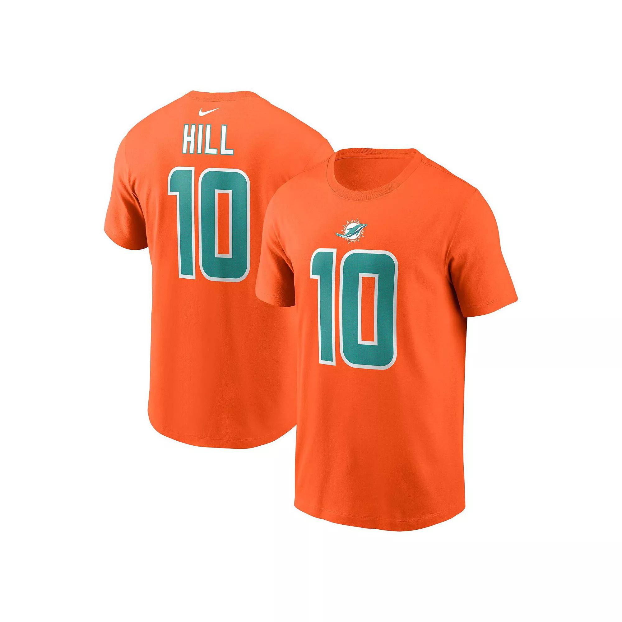 Men's Nike Tyreek Hill Orange Miami Dolphins Player Name & Number T-Shirt,  Product Image