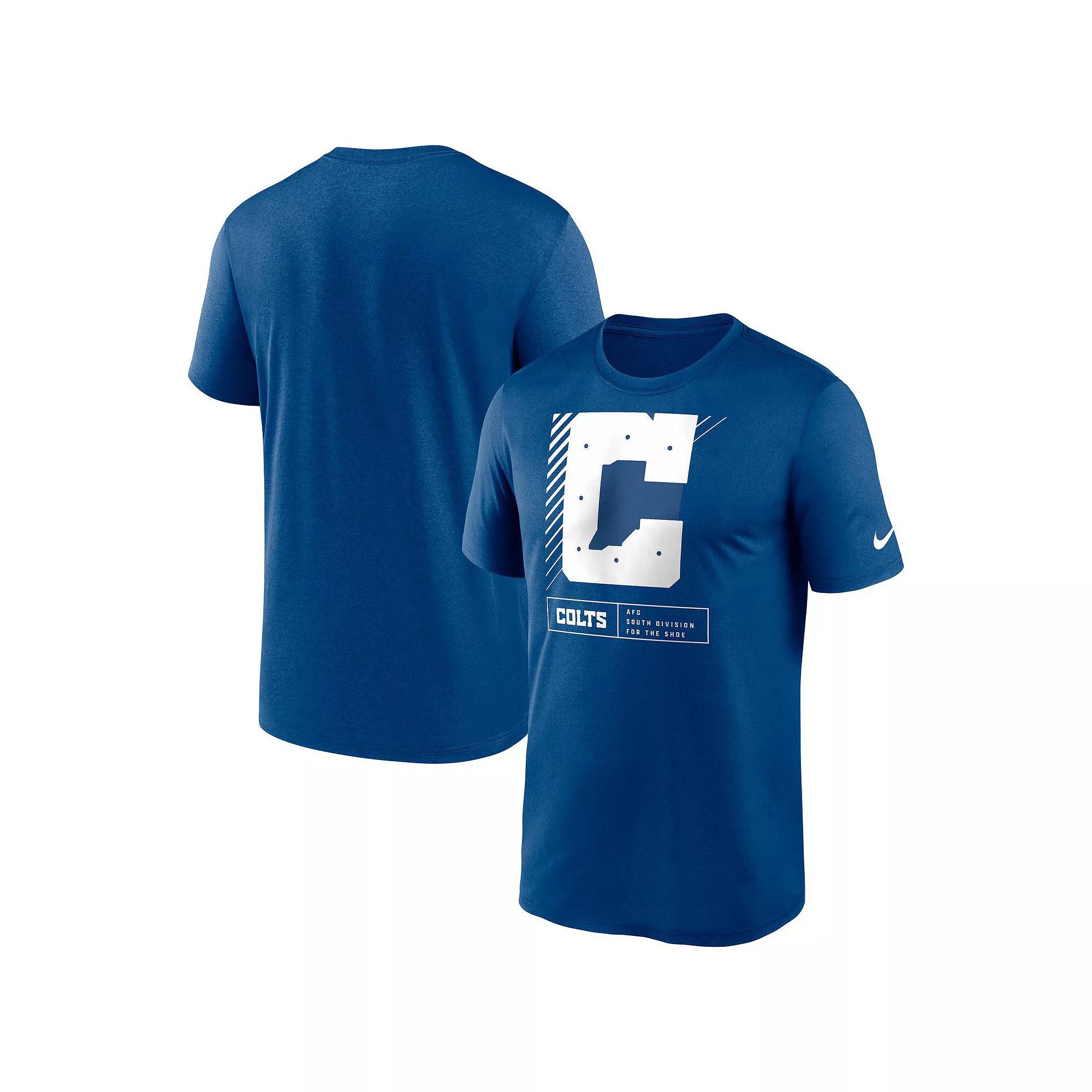 Men's Nike Royal Indianapolis Colts Legend Yard Lines Performance T-Shirt, Size: 2XL, Blue Product Image