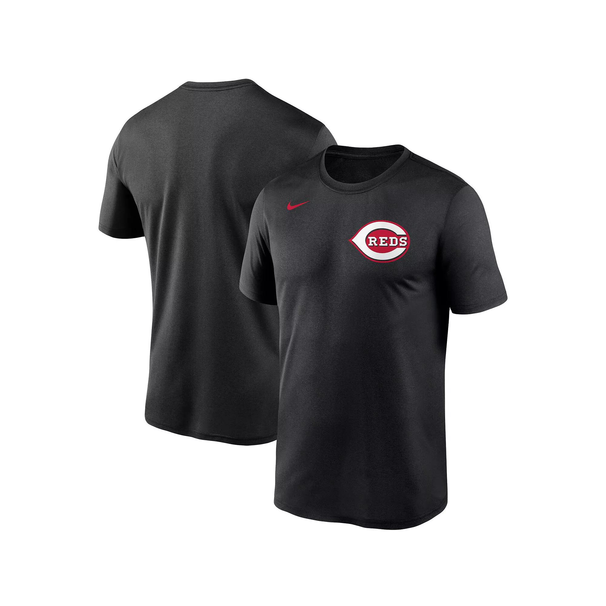 Mens Nike Black Cincinnati Reds Wordmark Legend T-Shirt Product Image