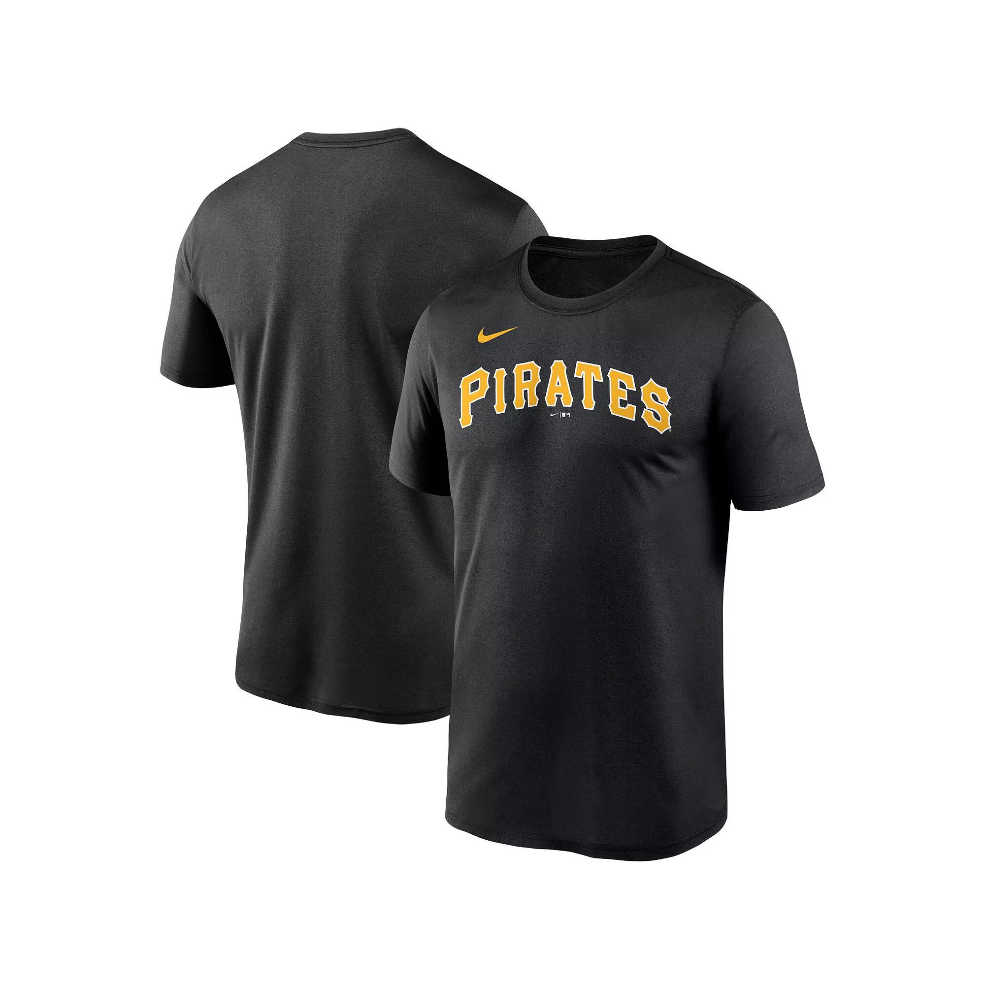 Men's Nike Black Pittsburgh Pirates Wordmark Legend Performance T-Shirt,  Product Image