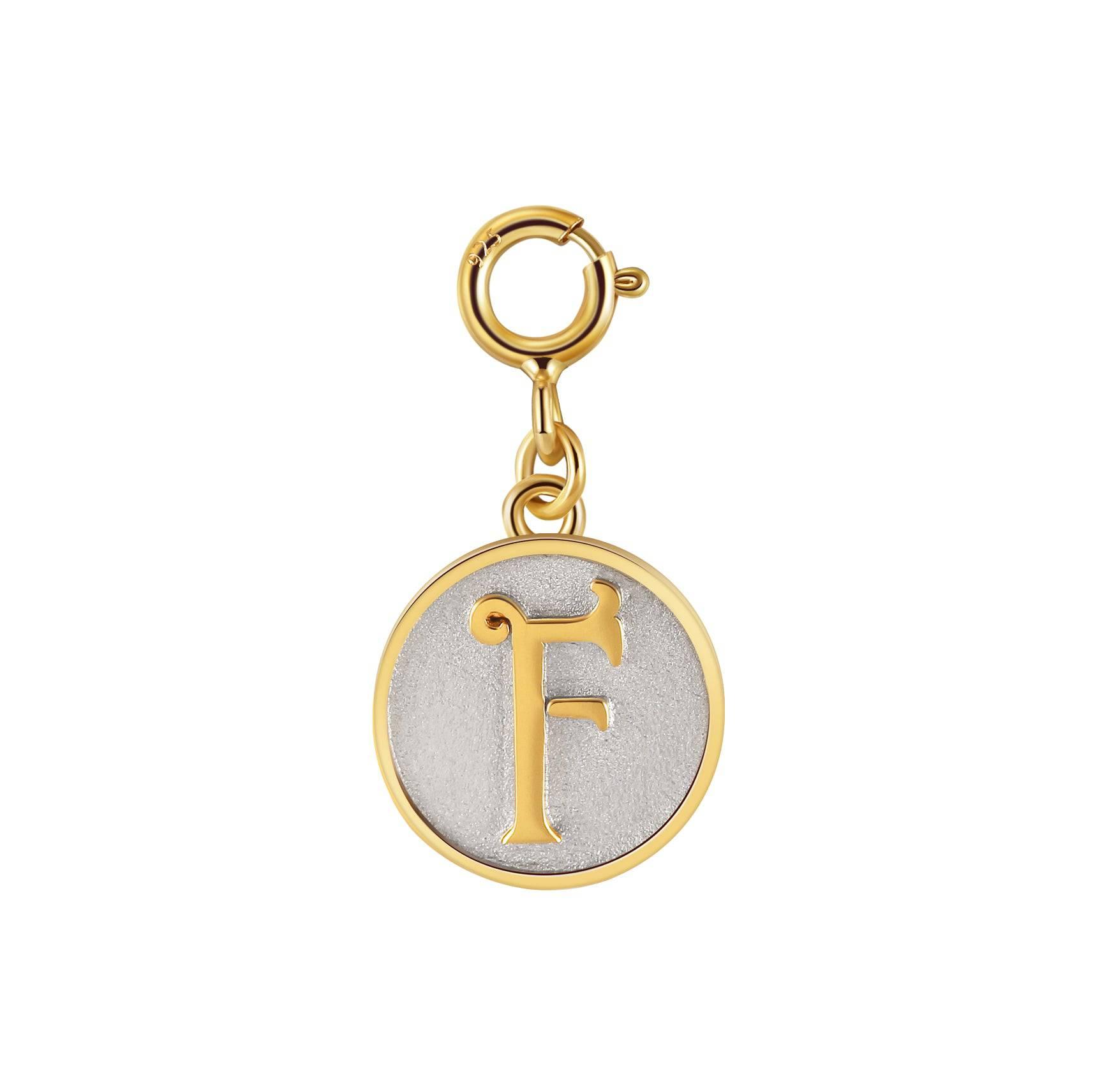 Saints Dainty Fancy Initial Clip on Pendant A-Z Product Image