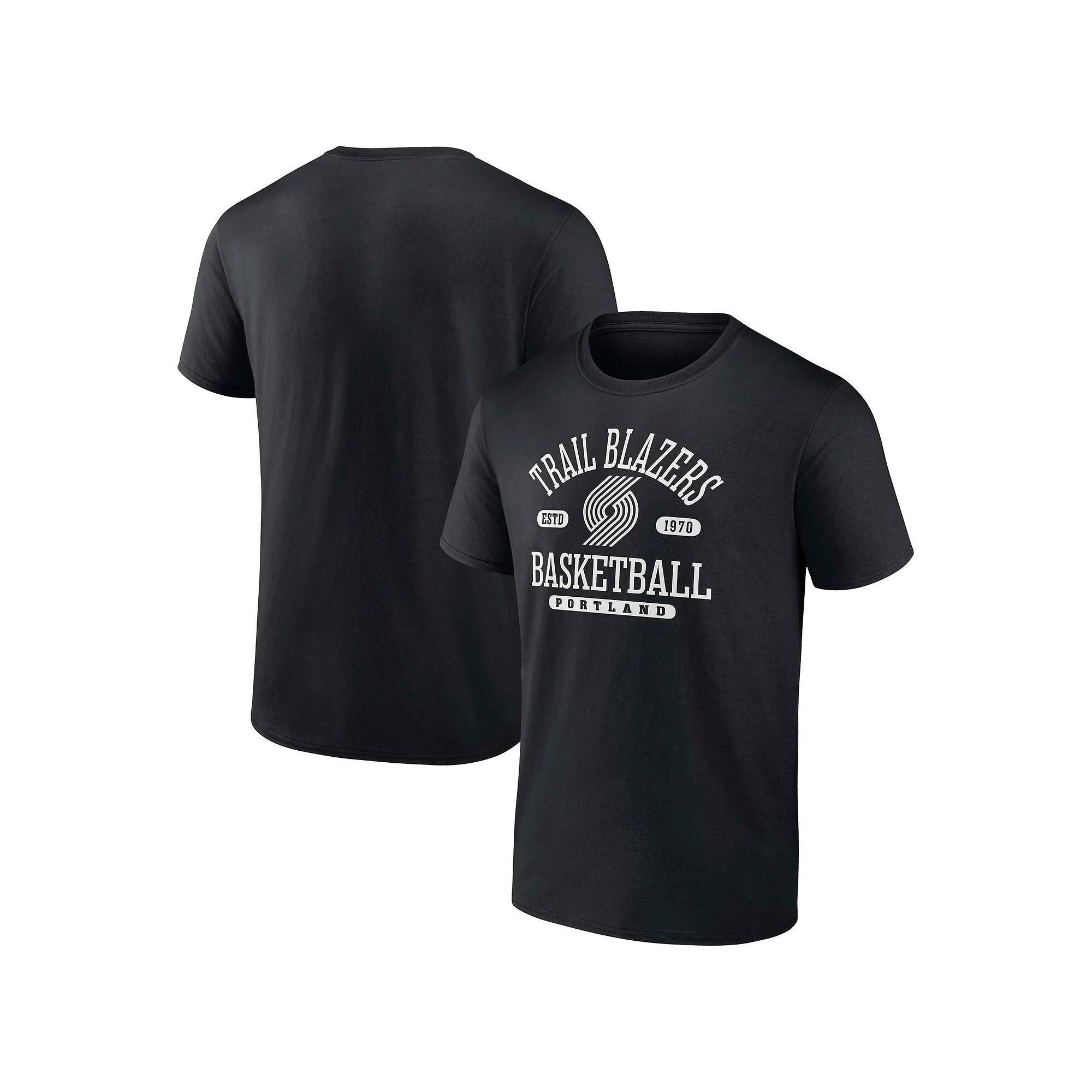Men's Fanatics  Black Portland Trail Blazers Calling Plays T-Shirt, Size: Medium Product Image