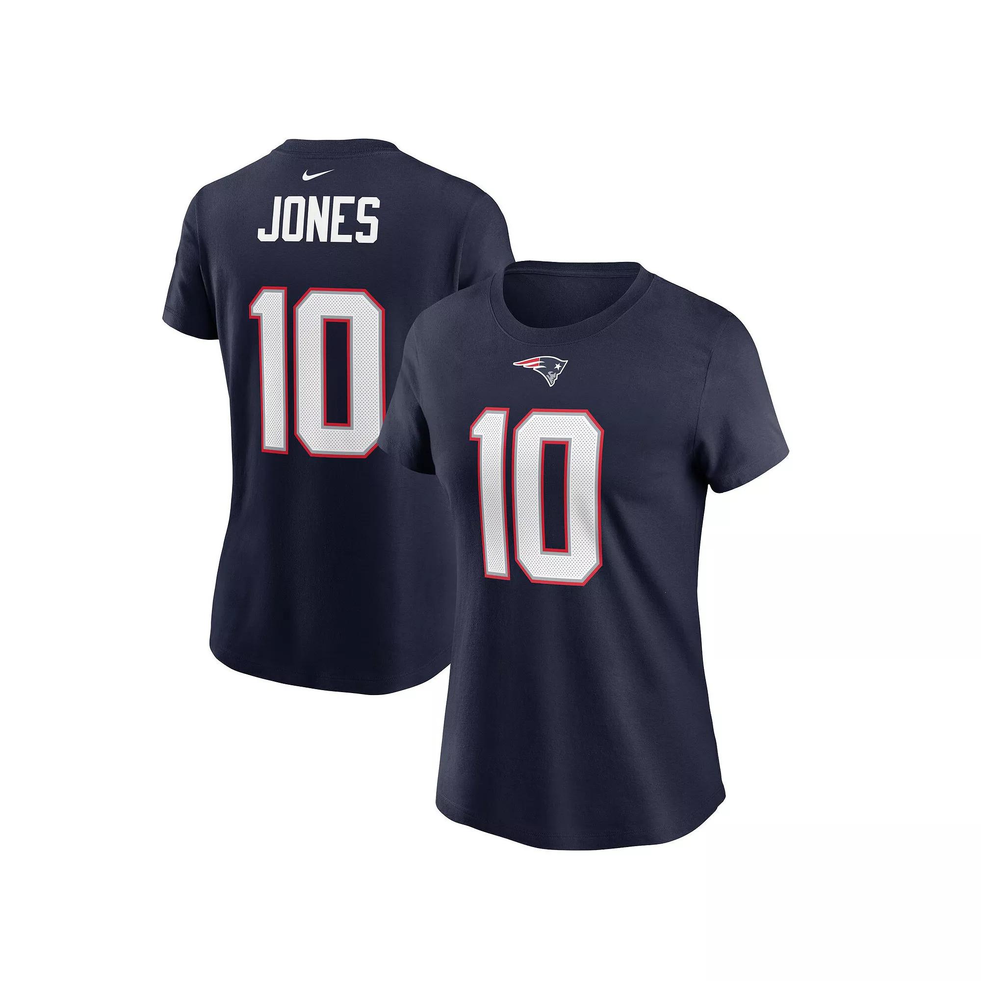 Women's Nike Mac Jones Navy New England Patriots Player Name & Number T-Shirt, Size: Medium, Blue Product Image