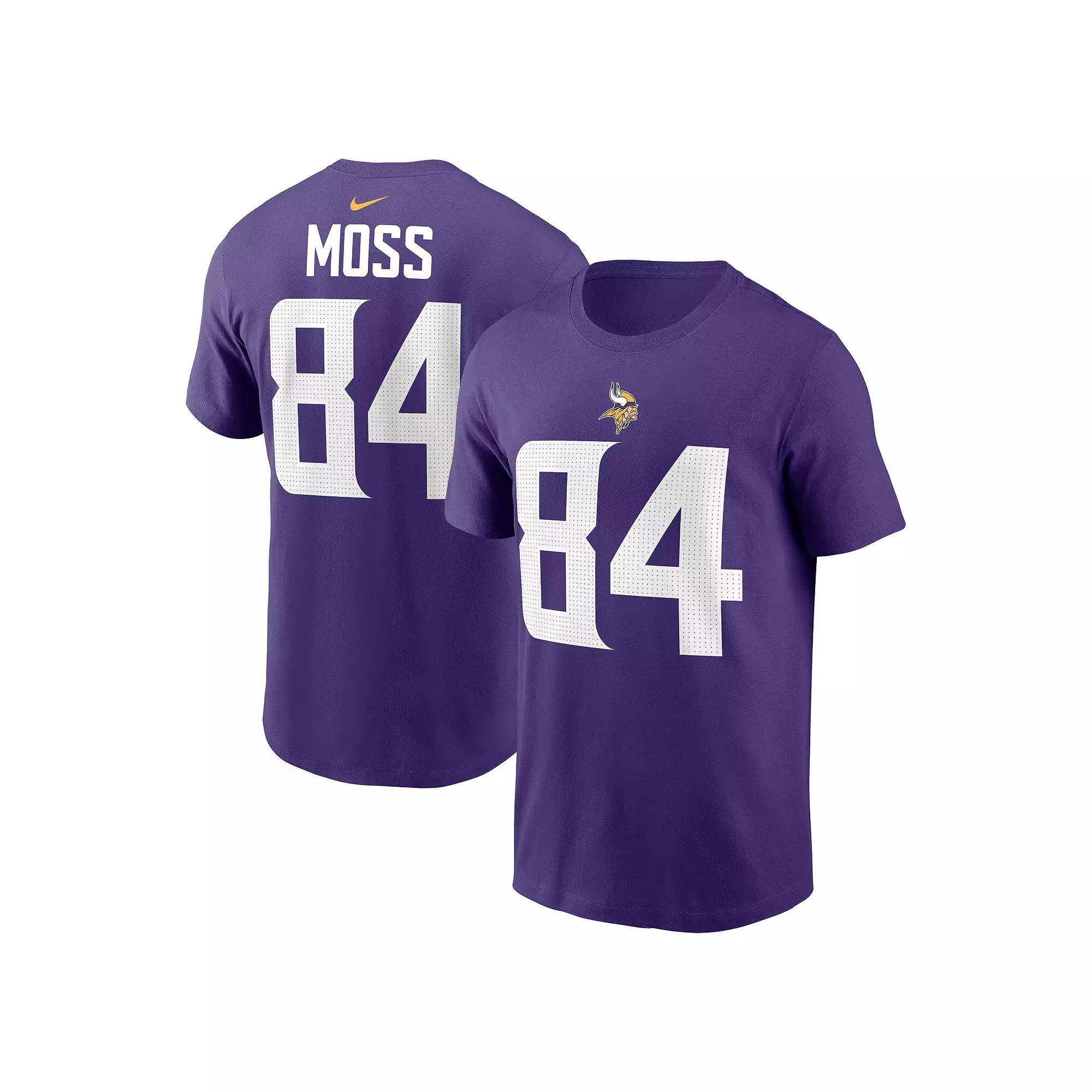 Men's Nike Randy Moss Purple Minnesota Vikings Retired Player Name & Number T-Shirt,  Product Image