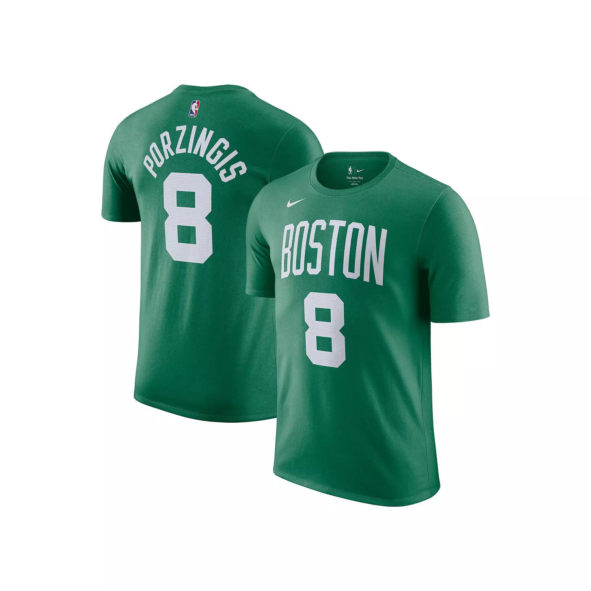 Men's Nike Kristaps Porzingis Kelly Green Boston Celtics Icon Edition Name & Number T-Shirt, Size: 2XL Product Image