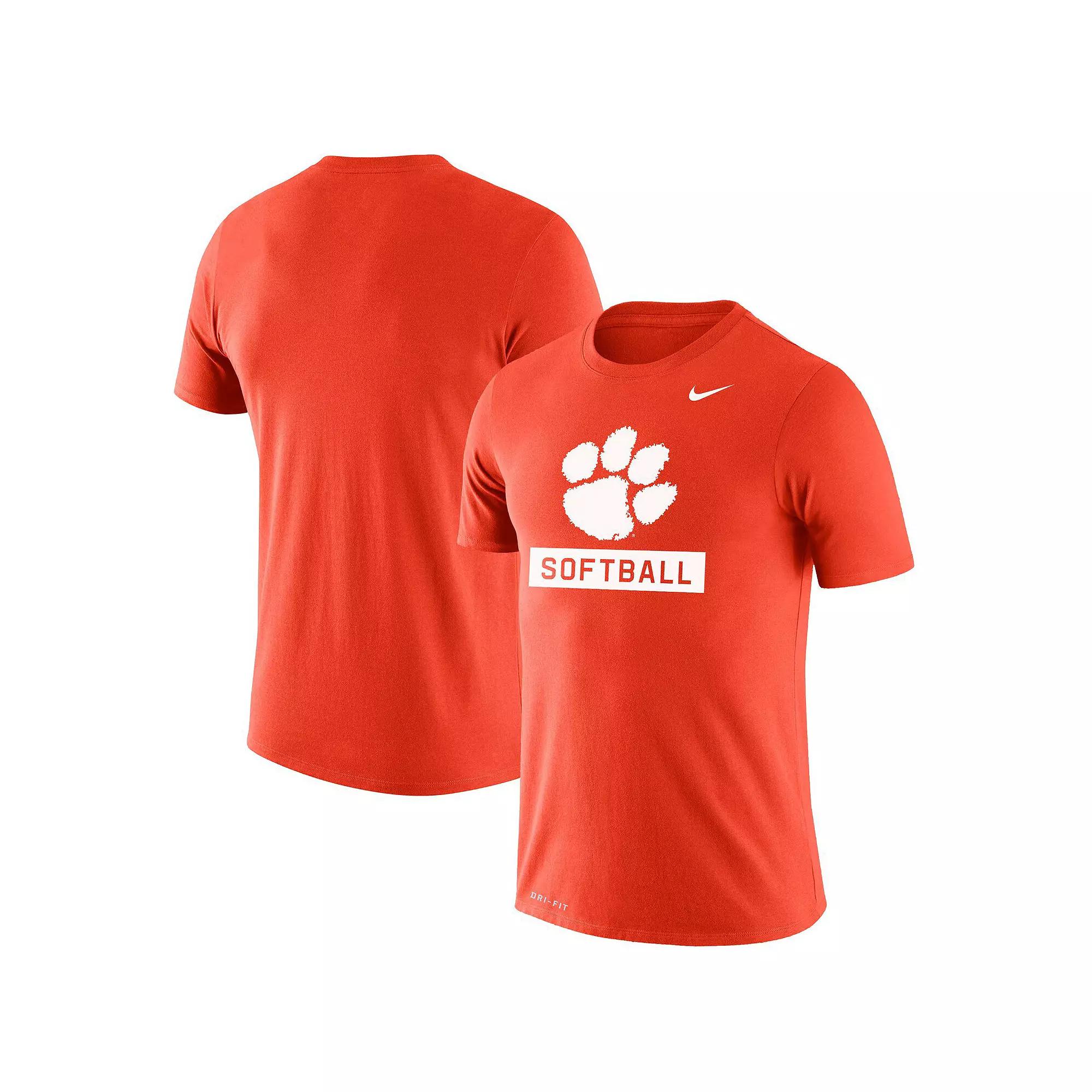 Men's Nike Orange Clemson Tigers Softball Drop Legend Slim Fit Performance T-Shirt,  Product Image