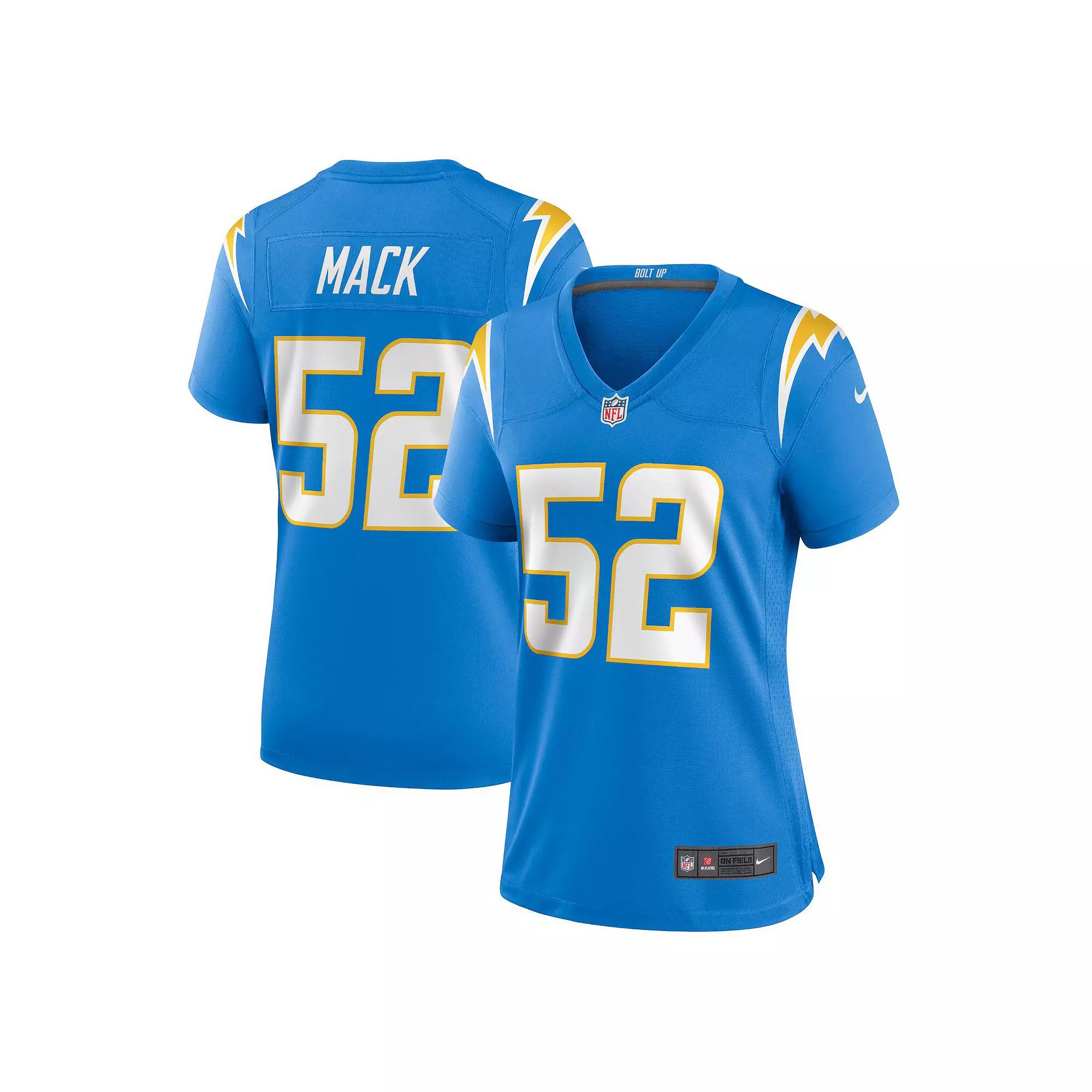 Women's Nike Khalil Mack Powder Blue Los Angeles Chargers Player Jersey, Size: Small, Light Product Image