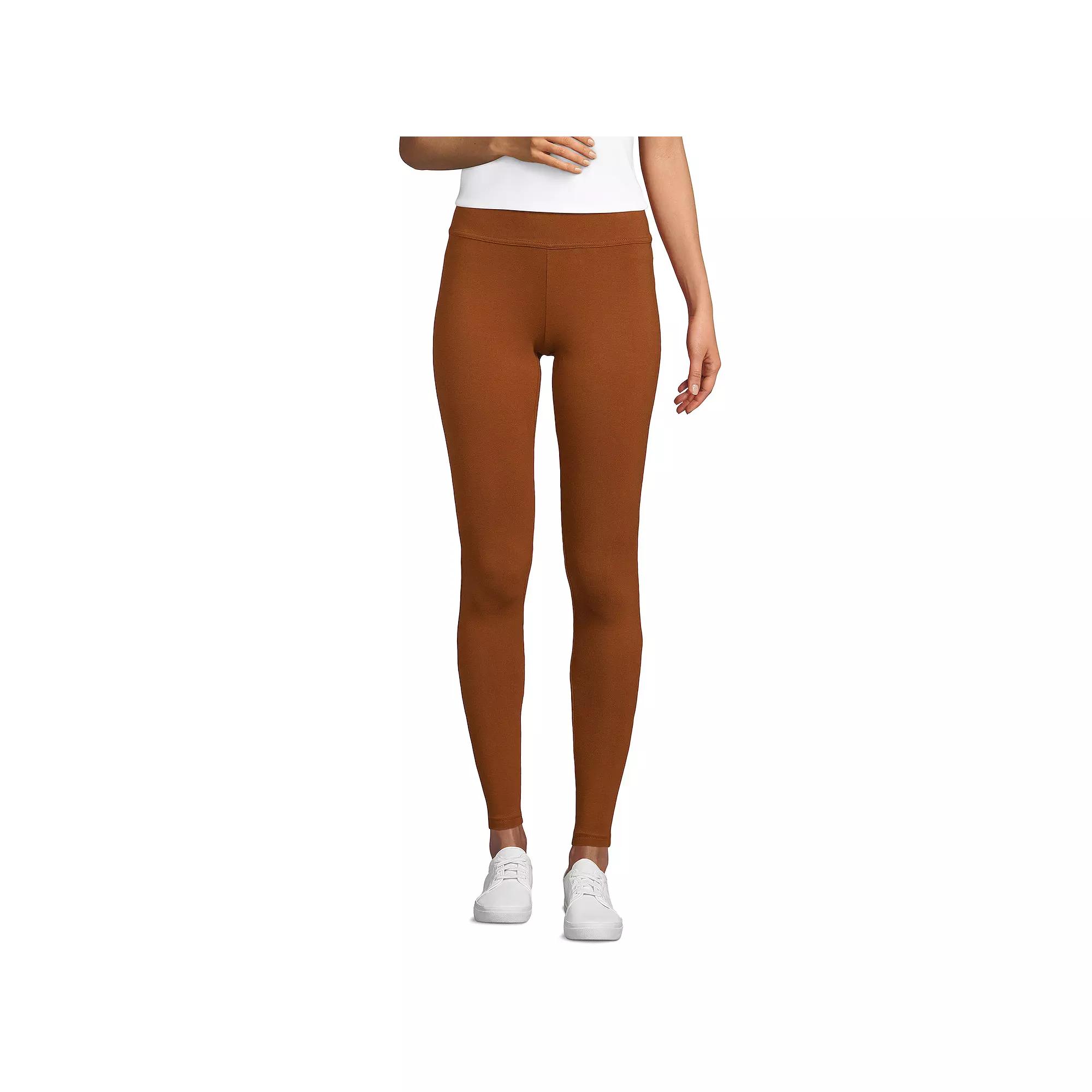 Women's Lands' End Starfish Knit Leggings, Size: Small, Dark Caramel Product Image