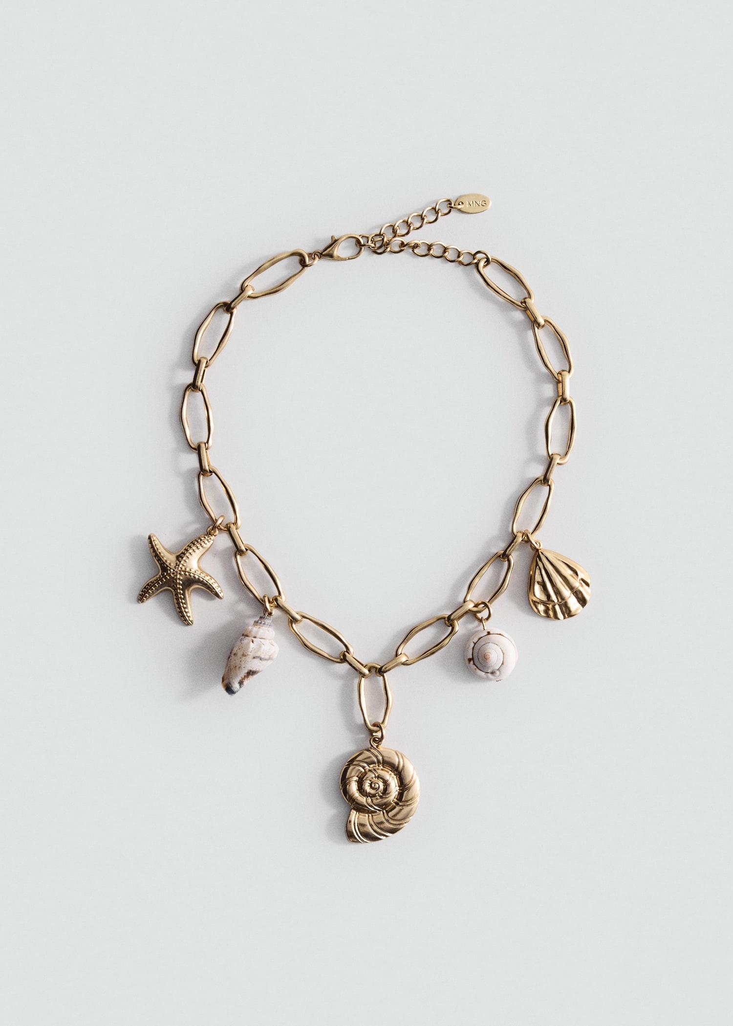 Shells bead necklace - Women | MANGO USA Product Image
