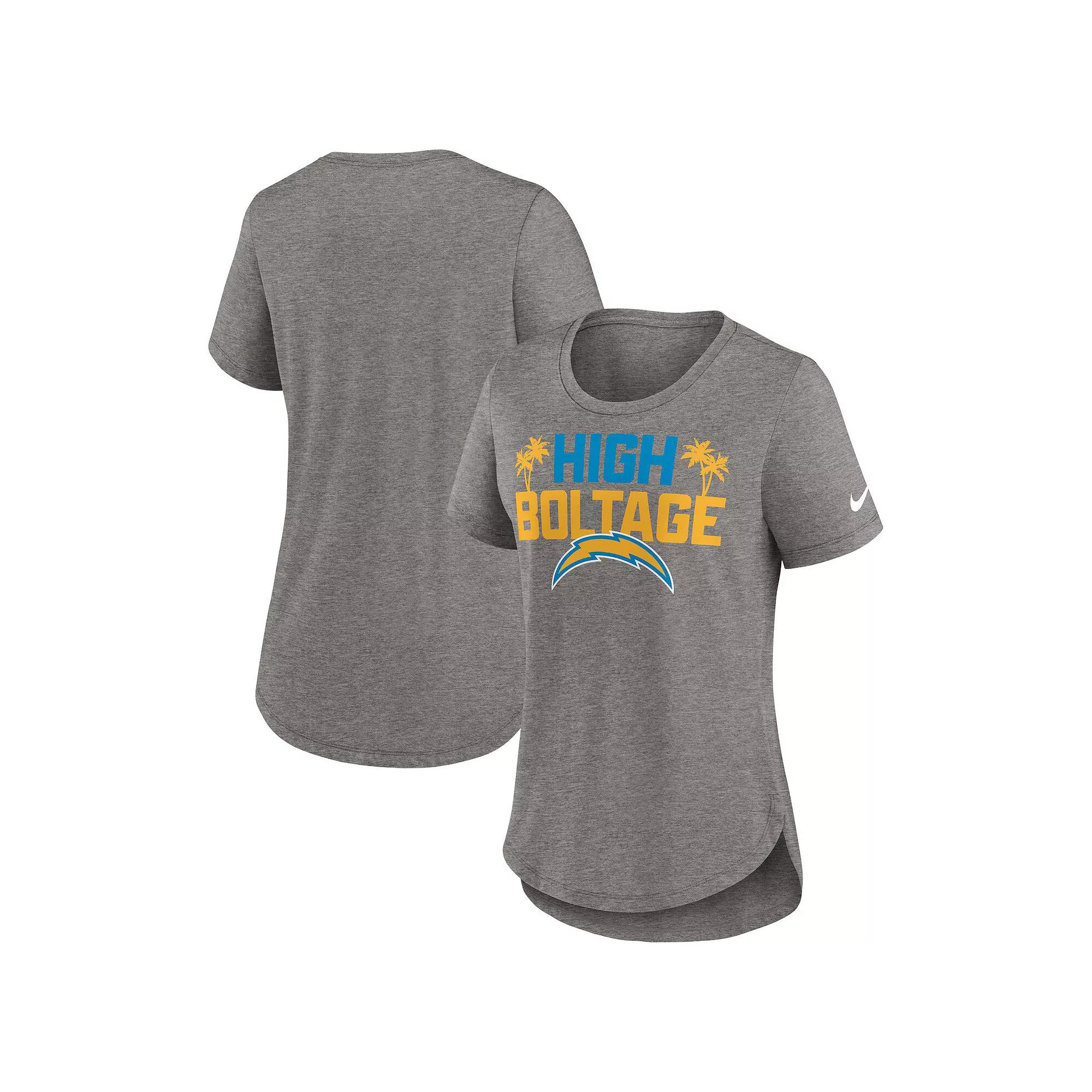 Women's Nike Heather Charcoal Los Angeles Rams Local Fashion Tri-Blend T-Shirt,  Product Image