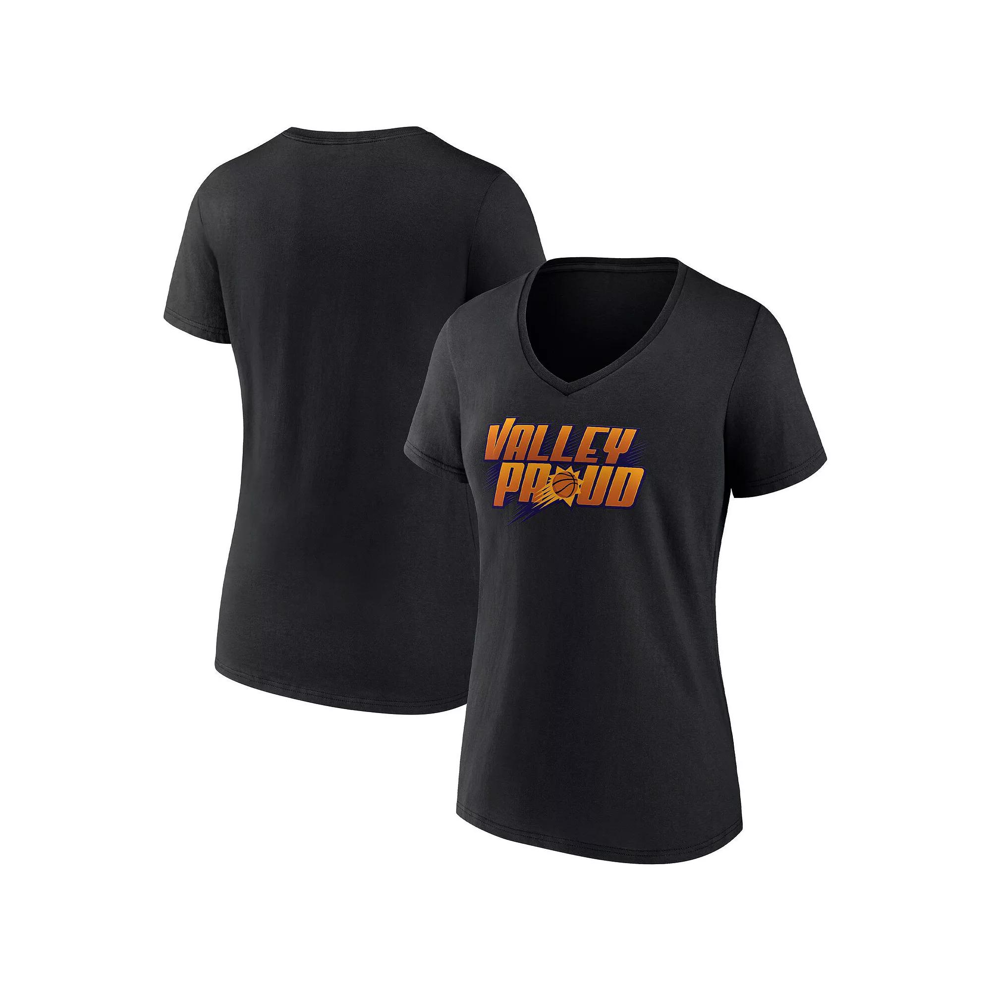 Women's Fanatics Branded Black Phoenix Suns Hometown Collection Valley Proud V-Neck T-Shirt,  Product Image