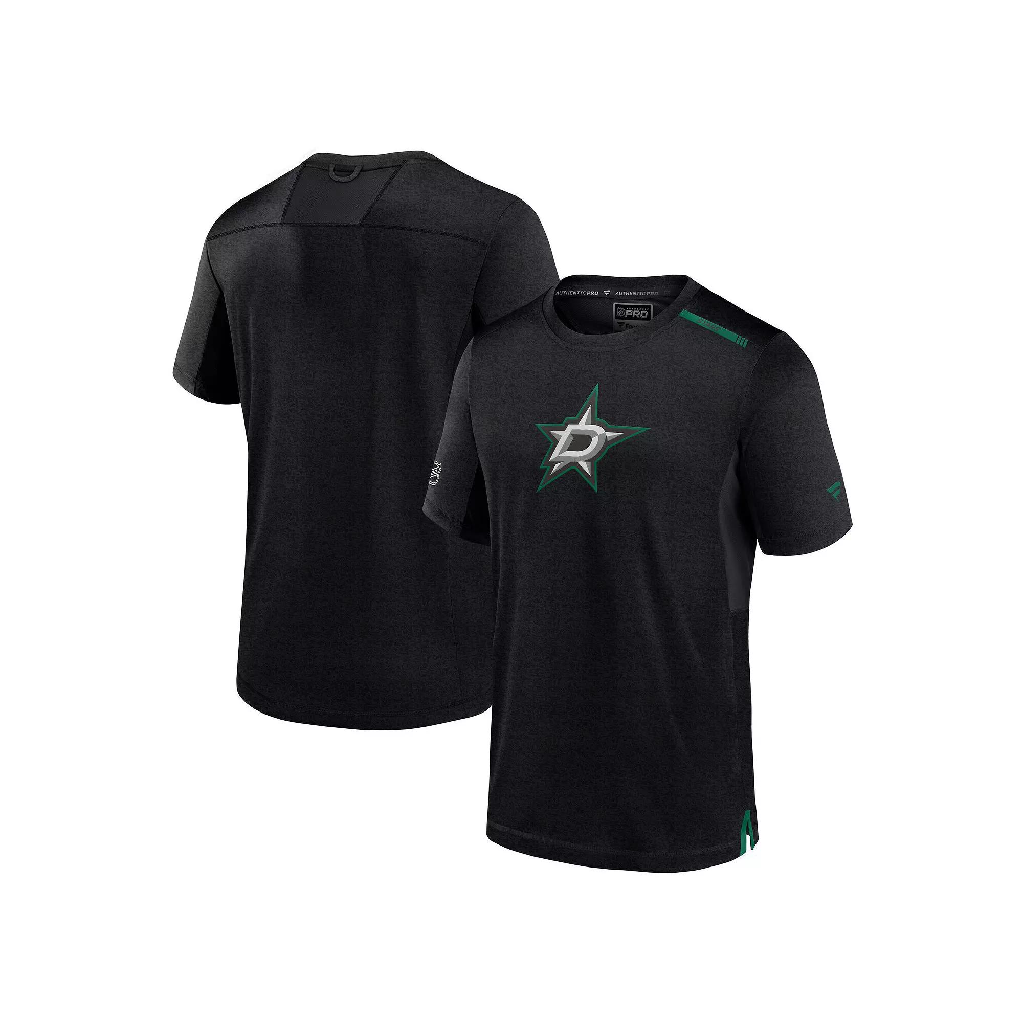 Men's Fanatics Black Dallas Stars Authentic Pro Performance T-Shirt, Size: 2XL, Str Black Product Image