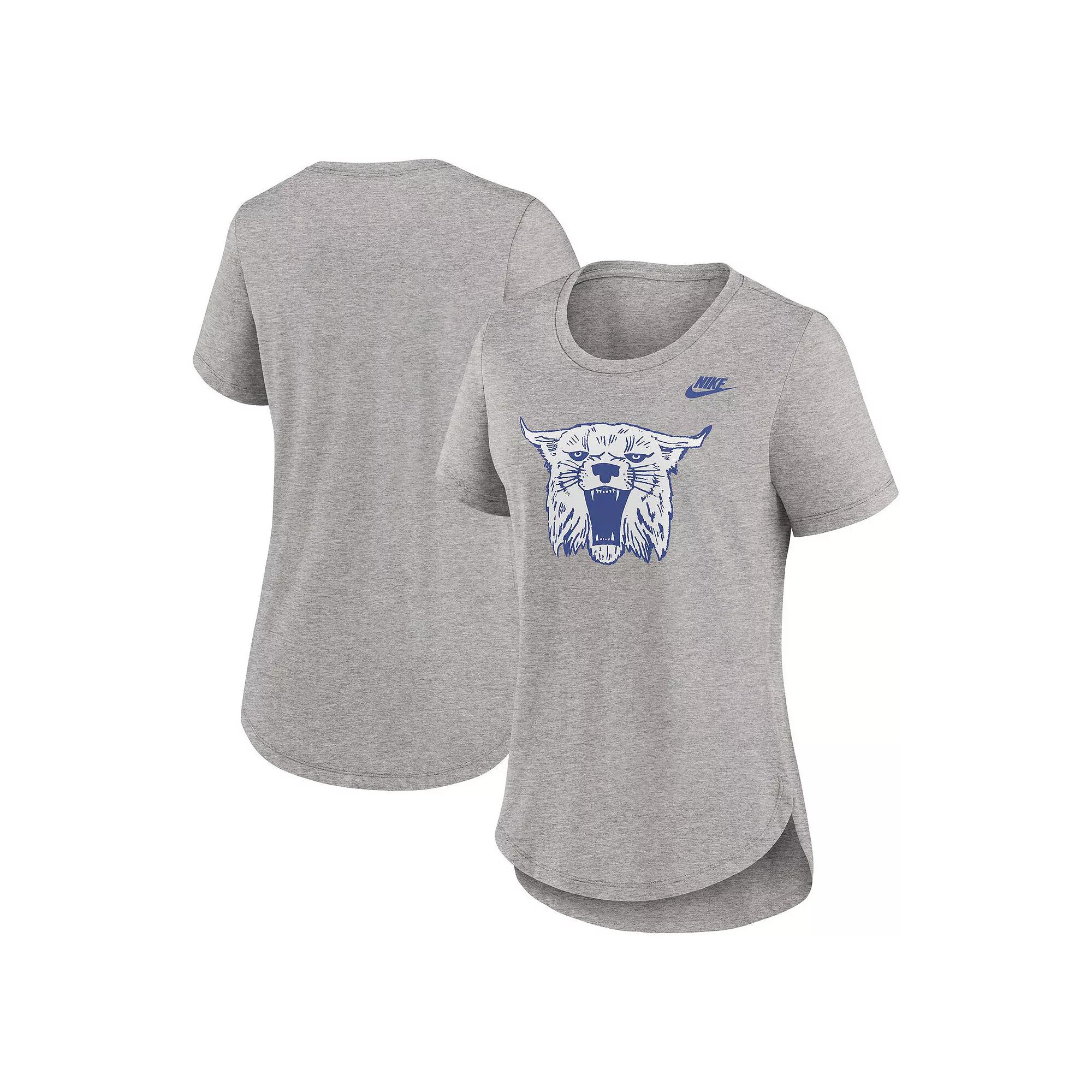 Women's Nike Heather Gray Kentucky Wildcats Legacy Tri-Blend T-Shirt, Size: Small, Grey Product Image